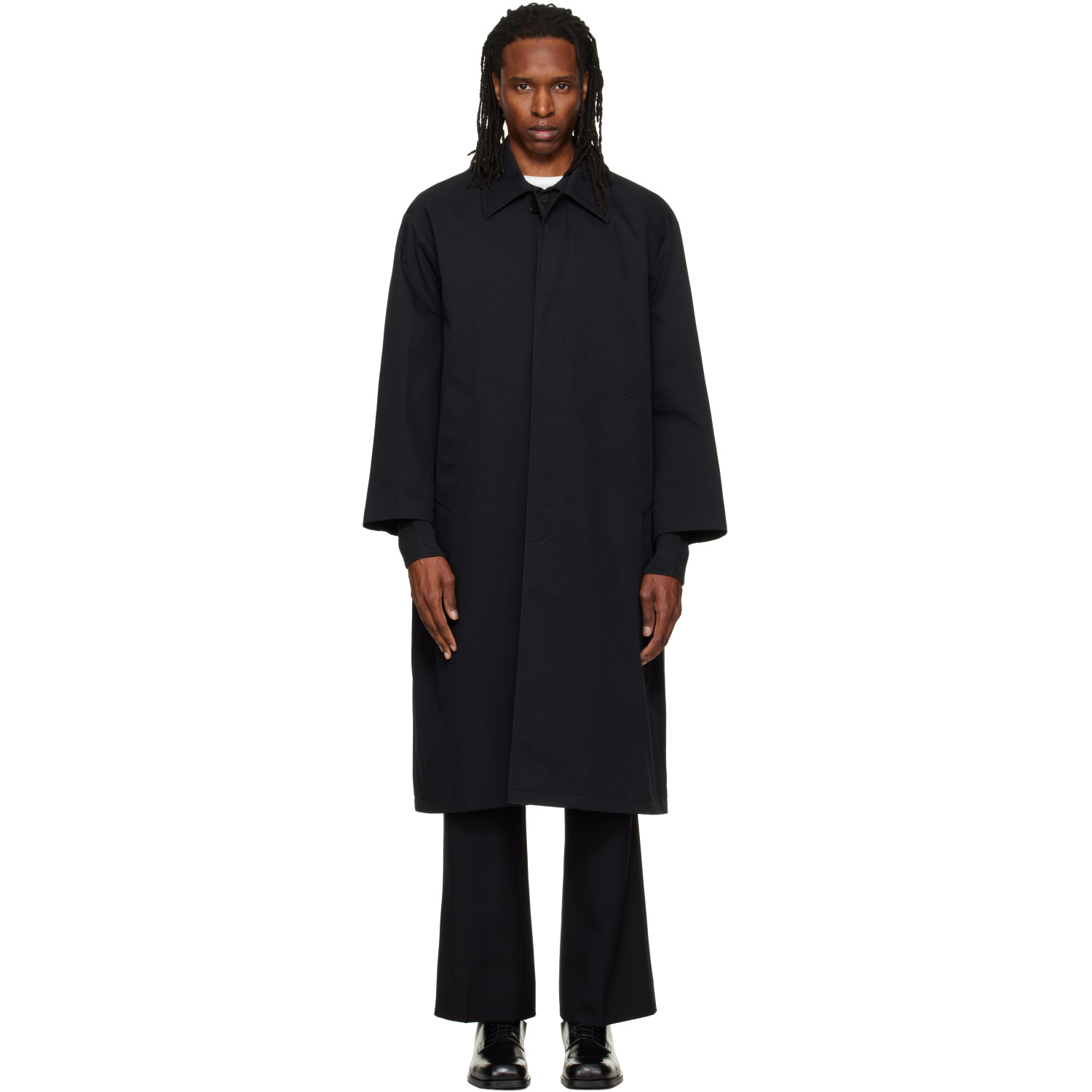 Dunst Black Refined Mac Coat