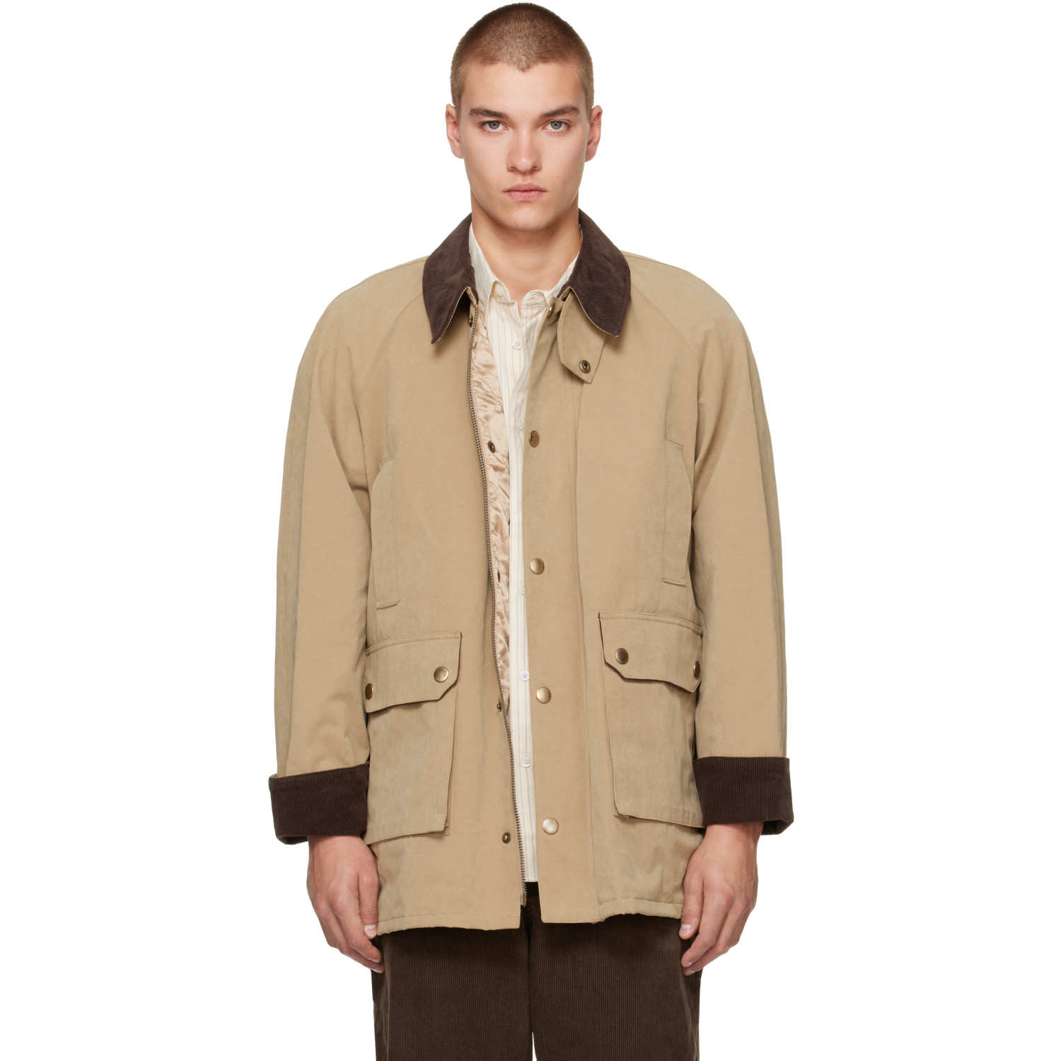 Dunst Beige Waxed Cotton Hunting Jacket