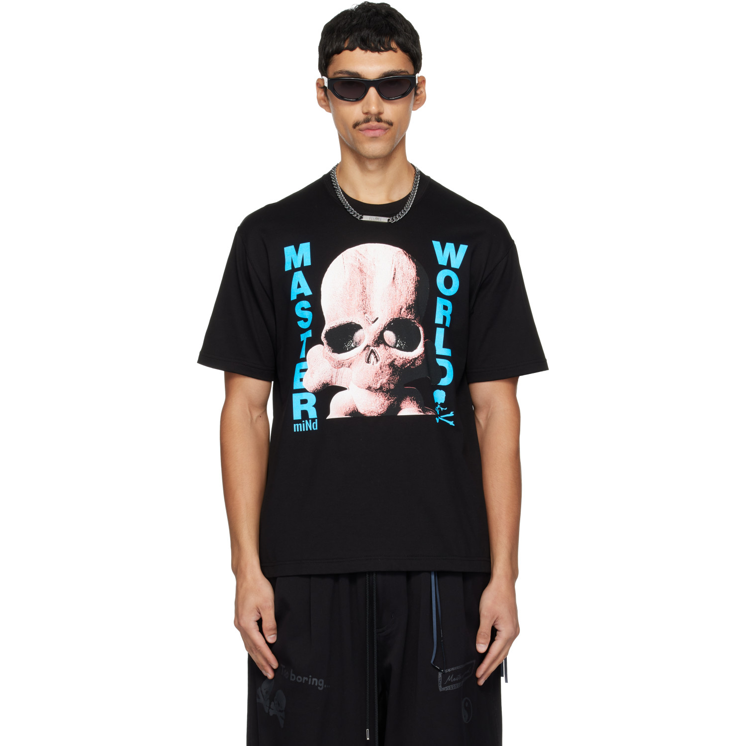 MASTERMIND WORLD Black MW Skull Kid S/S T-shirt