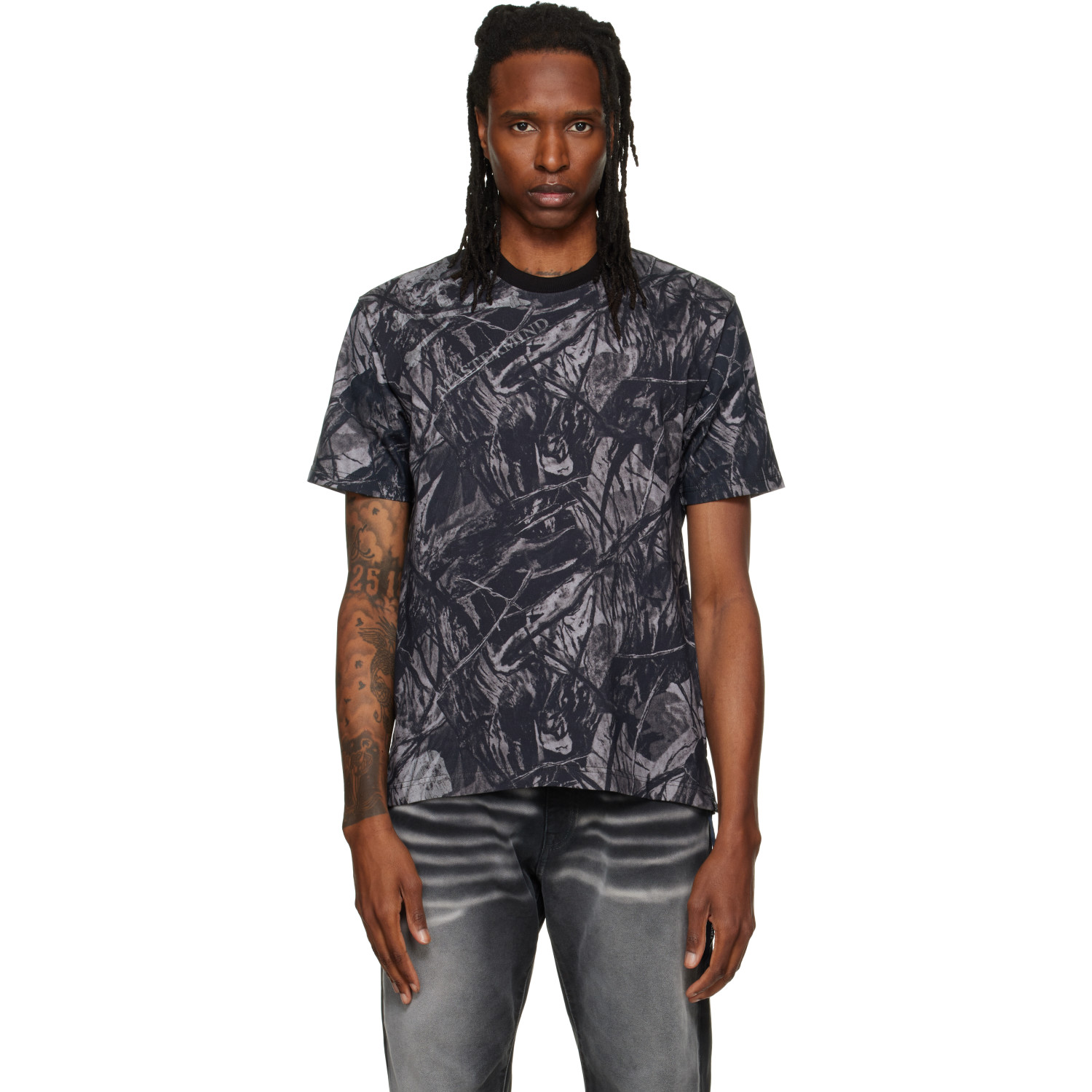 MASTERMIND WORLD Black MW OG Forest Camo S/S T-shirt