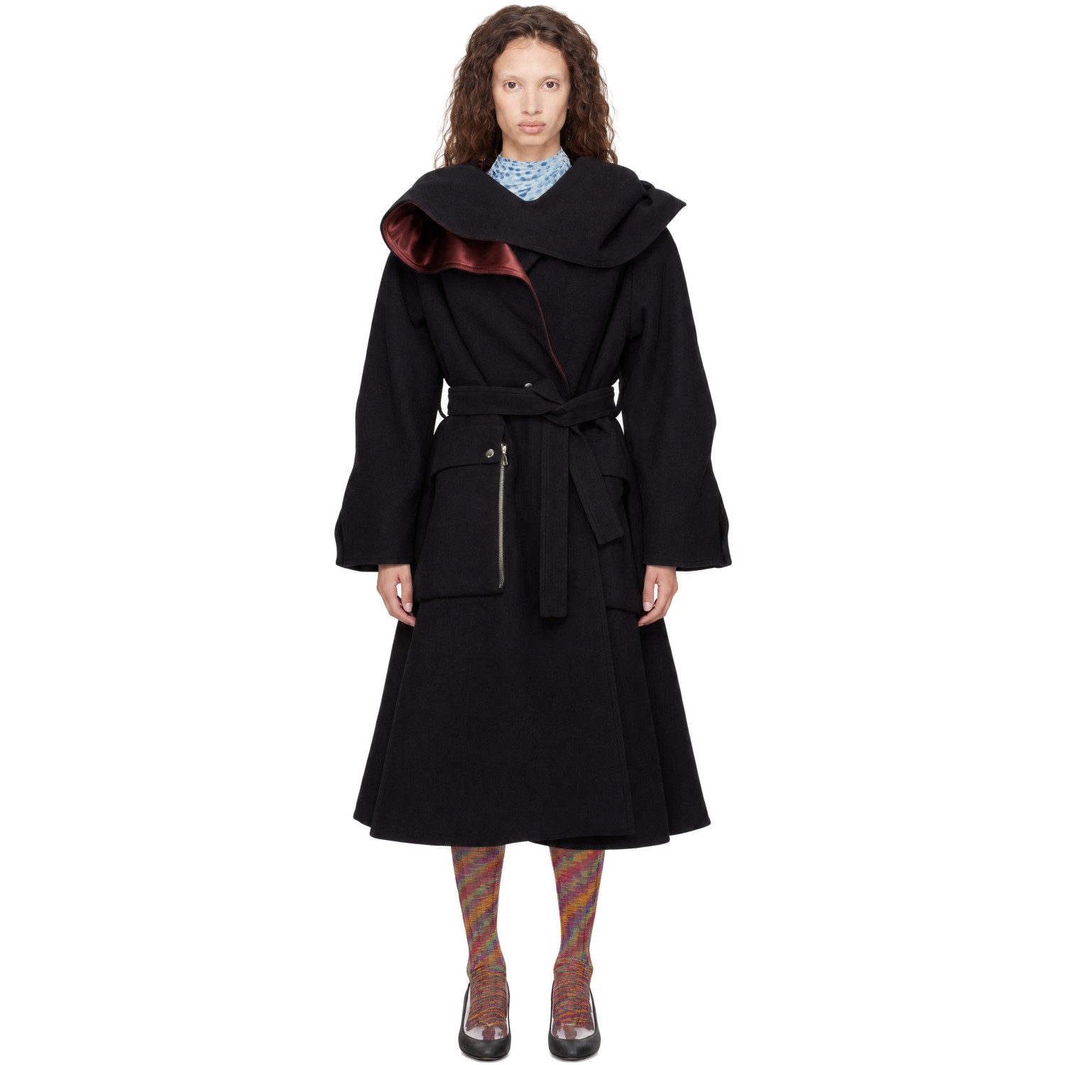 Kiko Kostadinov Navy Siskin Hooded Coat