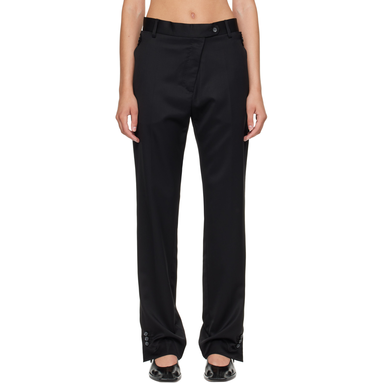 Kiko Kostadinov Black Egret Tailored Trousers