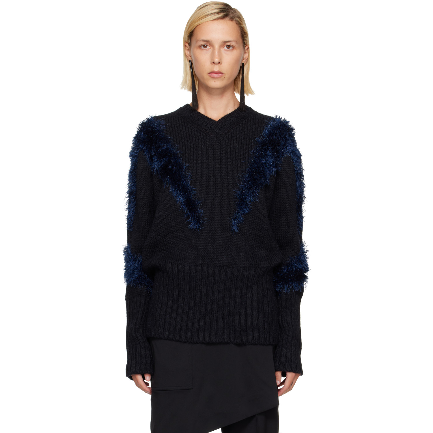 Kiko Kostadinov Black & Navy Macaw Sweater