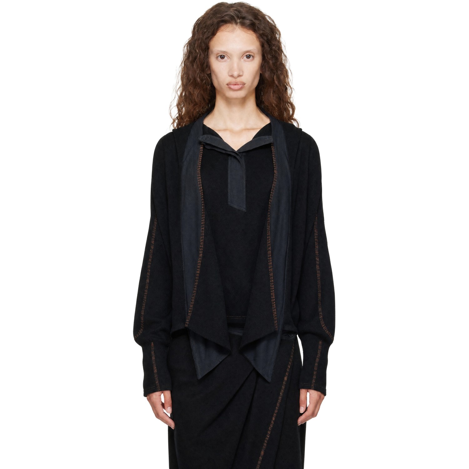 Kiko Kostadinov Black Petrel Pullover Hoodie