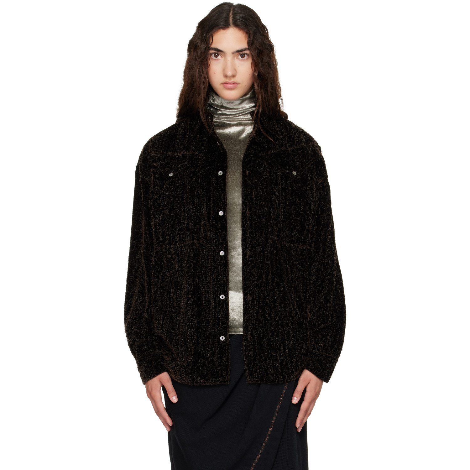 Kiko Kostadinov Brown Weka Overshirt