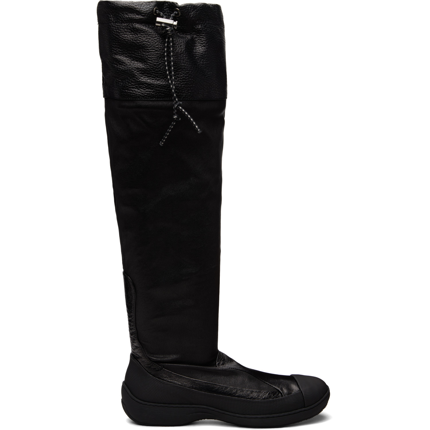 Kiko Kostadinov Black Avocet Leather Tall Boots