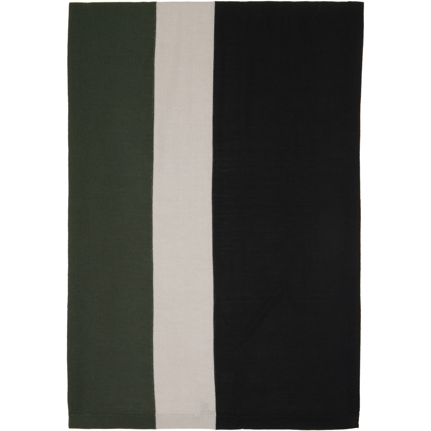 Kiko Kostadinov Black & Khaki Sigo Knit Scarf