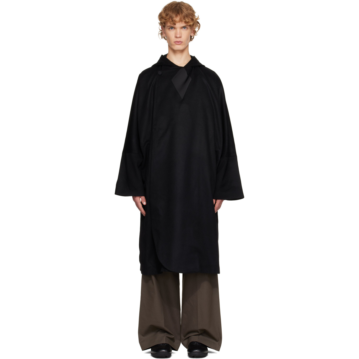 Kiko Kostadinov Black Munno Hooded Coat