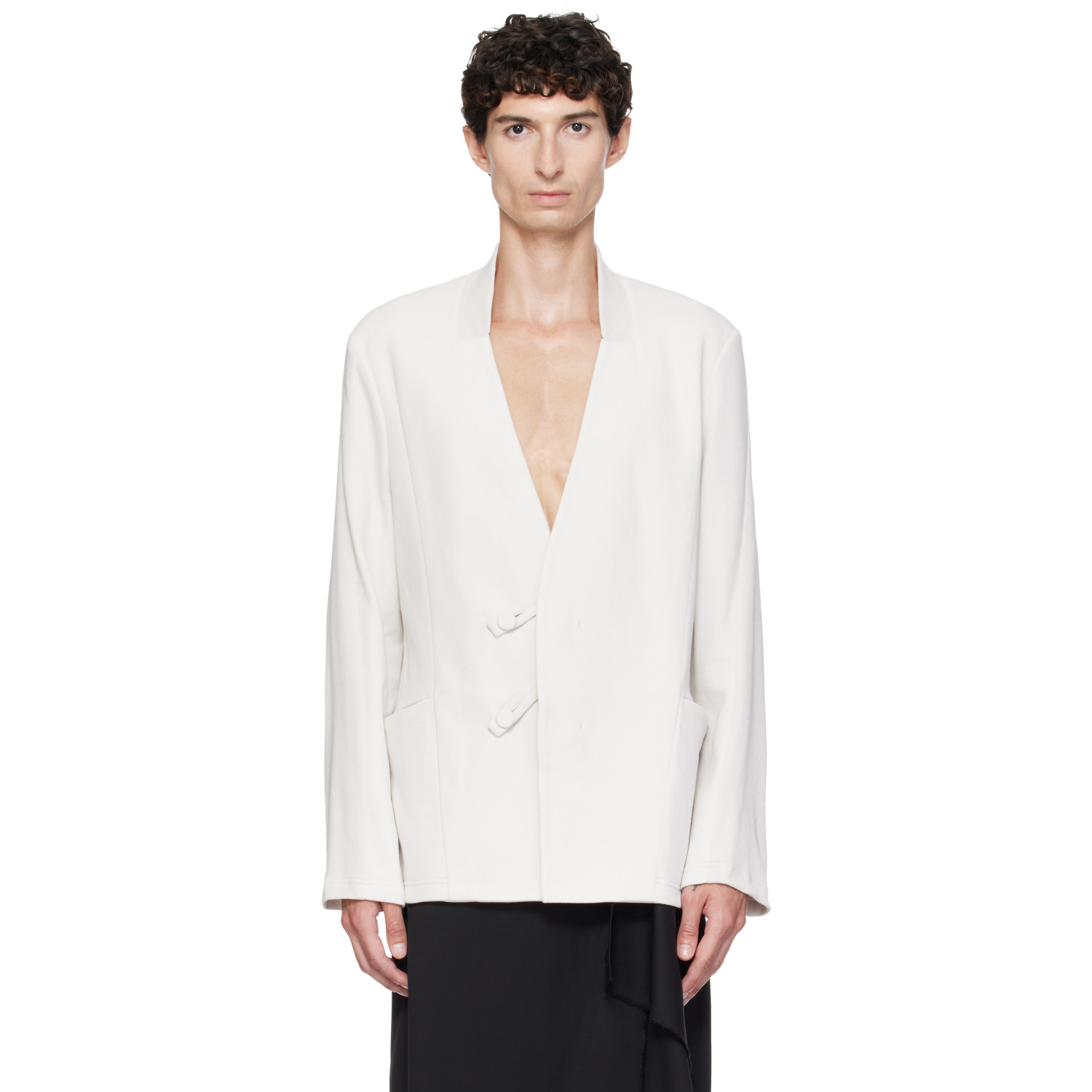 Kiko Kostadinov Off-White Koru Slim Blazer
