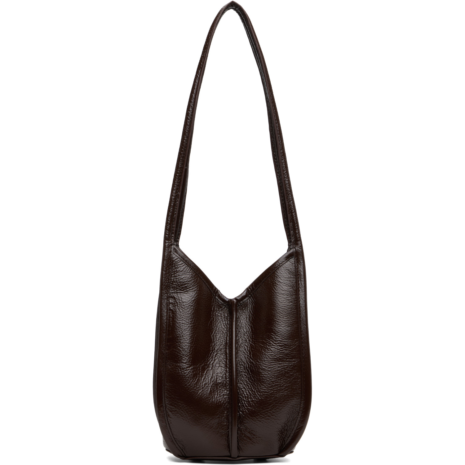 HEREU Brown Calella Bucket Leather Bag