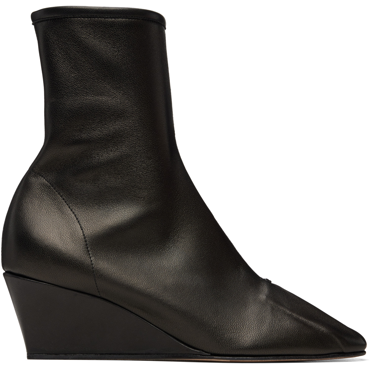 HEREU Black Resso Wedge Ankle Boots