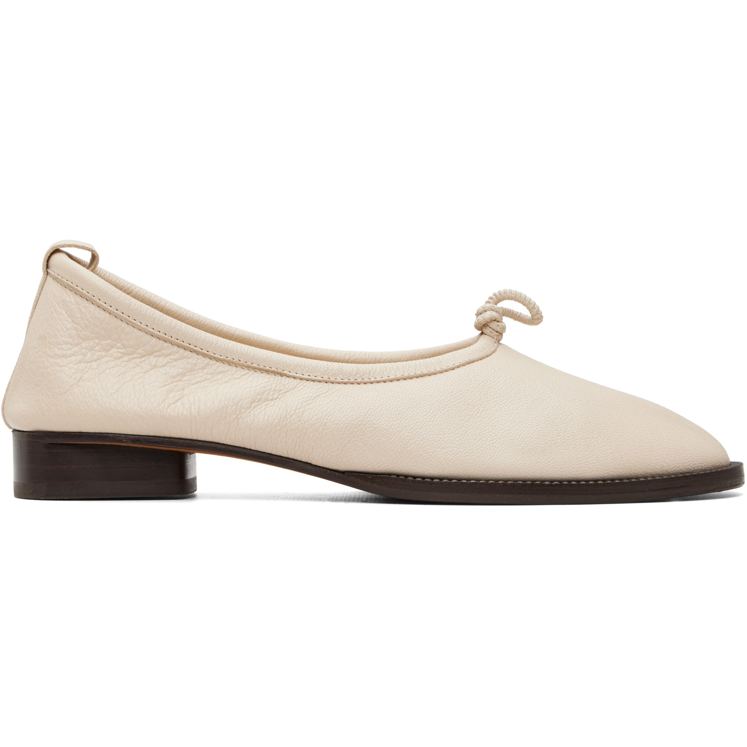 HEREU Off-White Puntera R Mid Ballerina Loafers