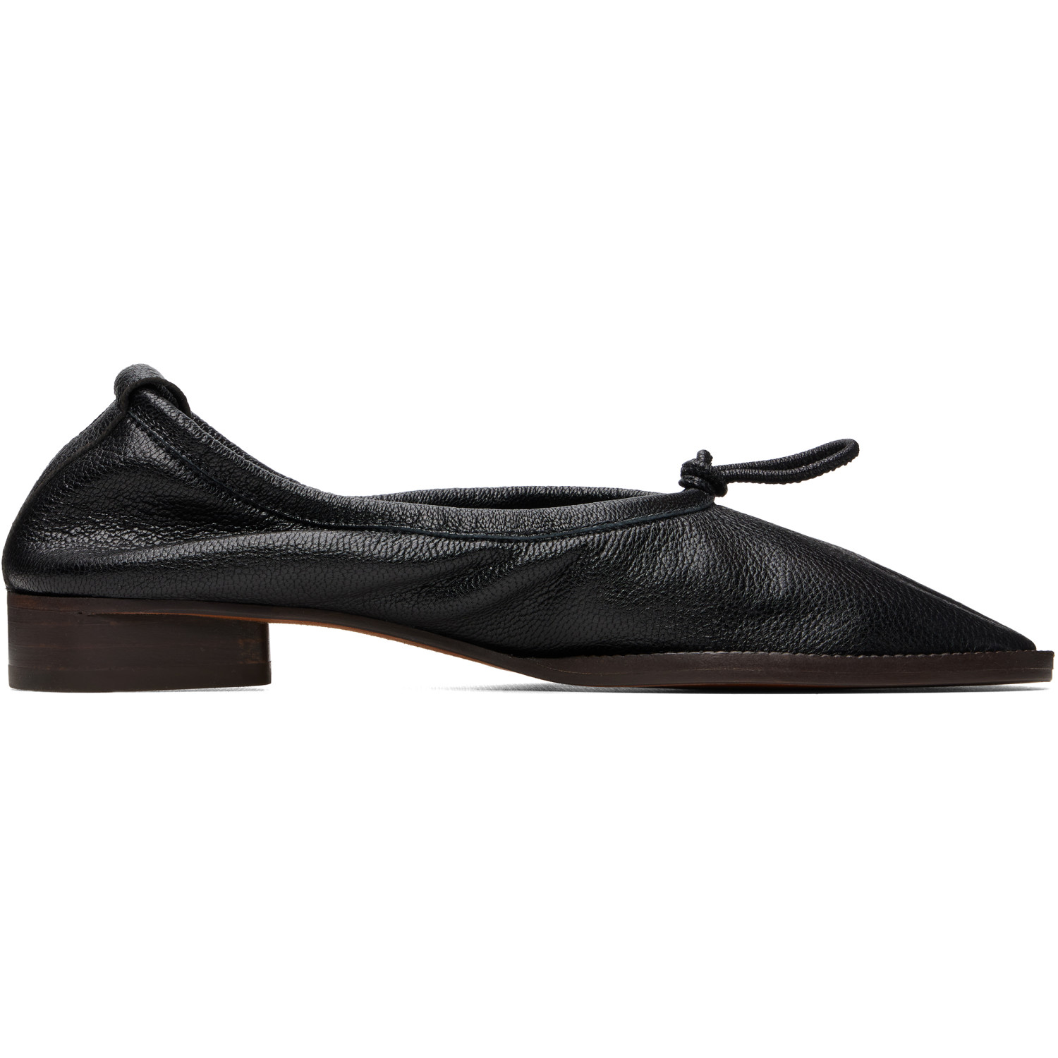 HEREU Black Puntera R Mid Ballerina Loafers