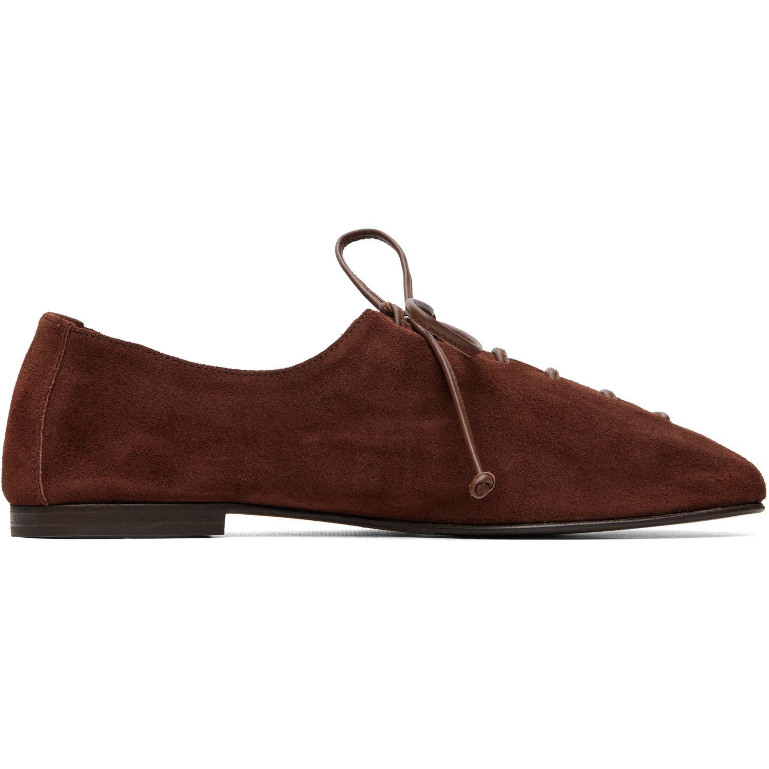 HEREU Brown Plegada Suede Oxfords