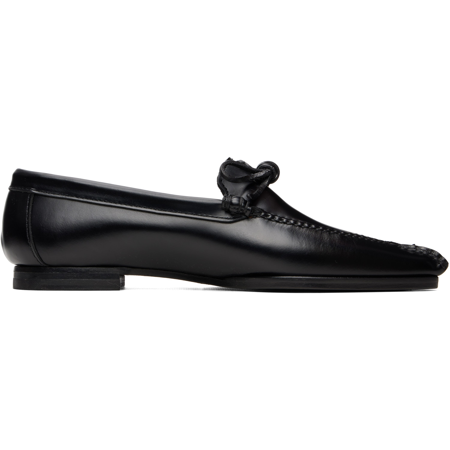 HEREU Black Aresta Pointy Loafers