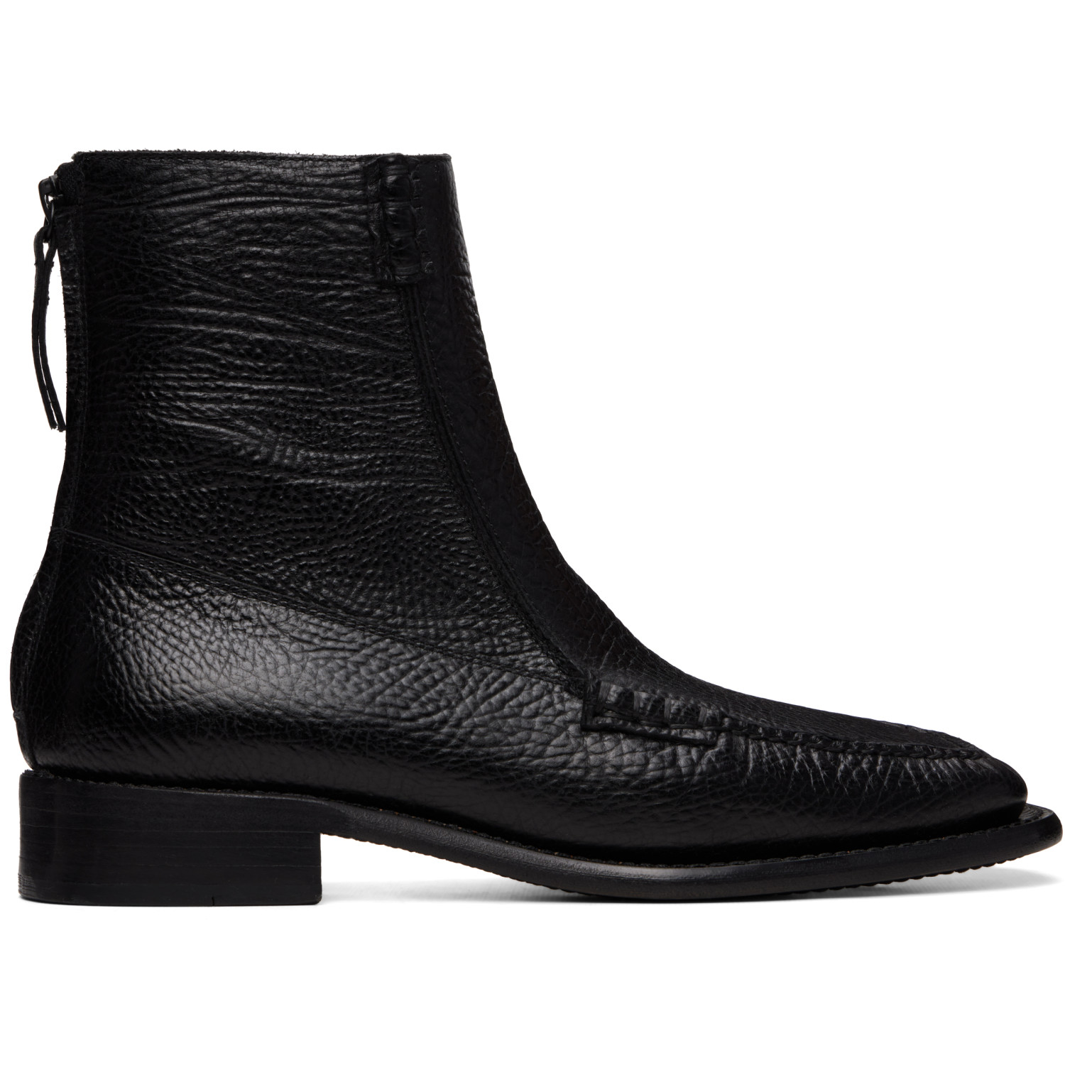 HEREU Black Quadra Grainy Boots