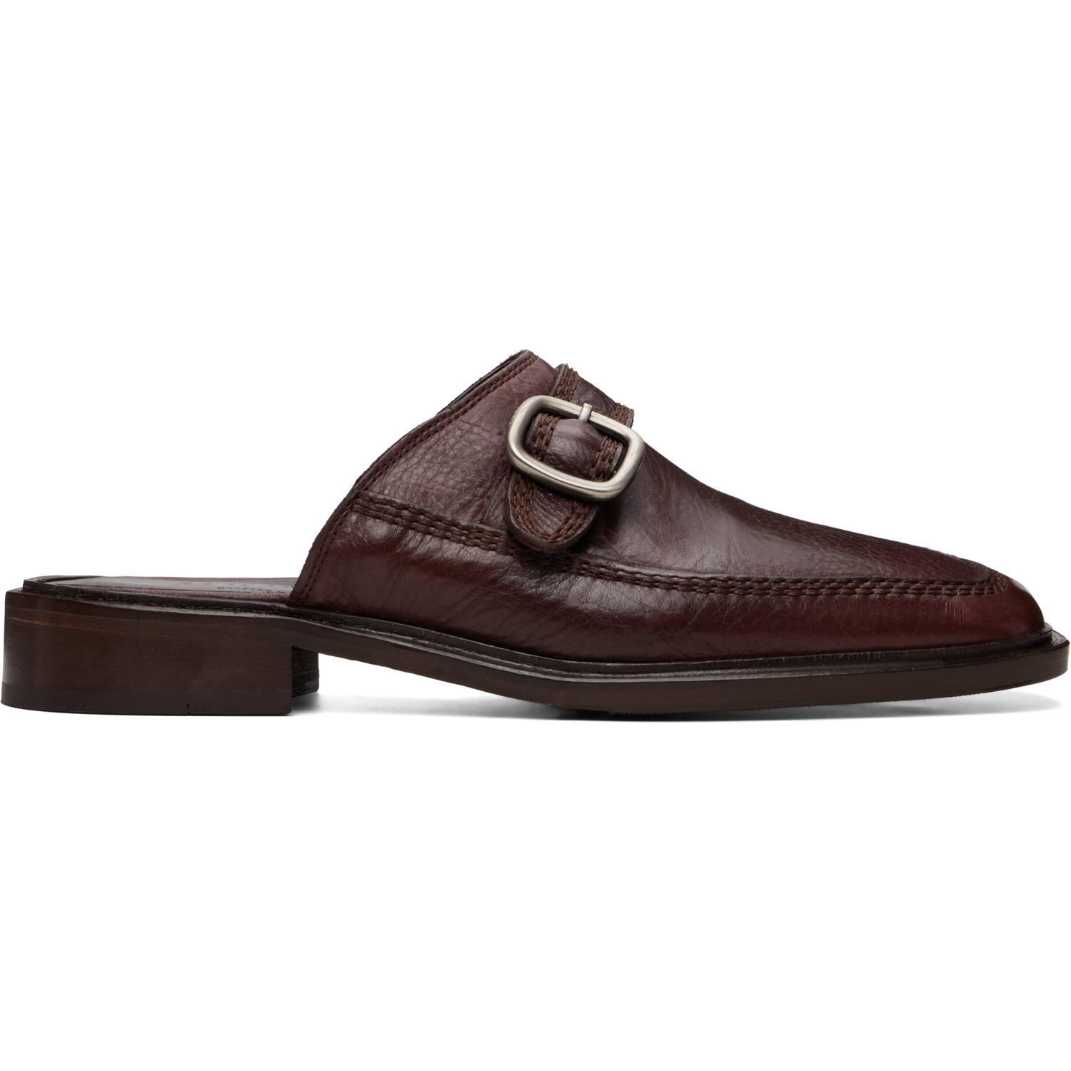 HEREU Burgundy Bernat Mule Loafers