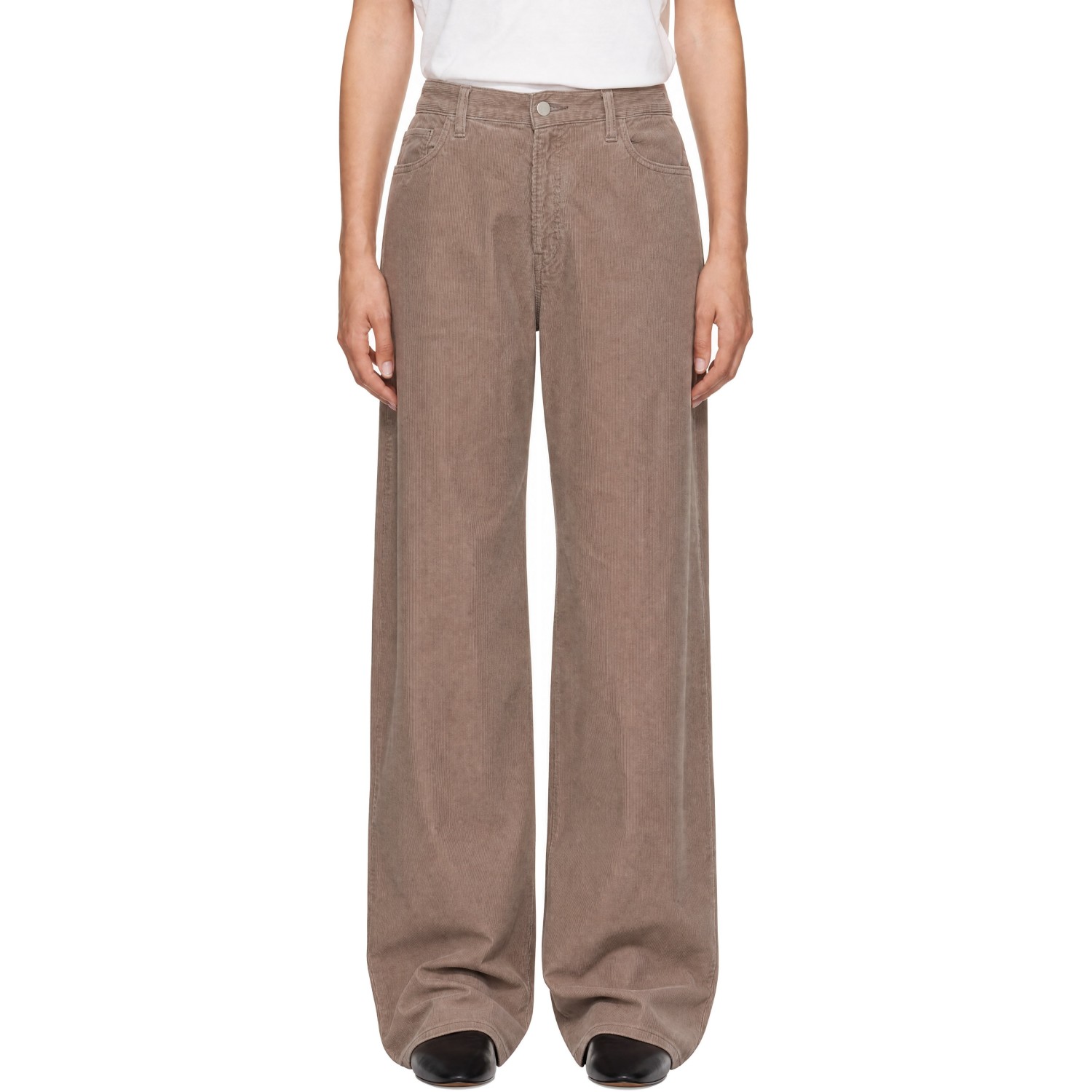 Ssstein Taupe Relaxed Fit Vintage Corduroy Trousers In Brown