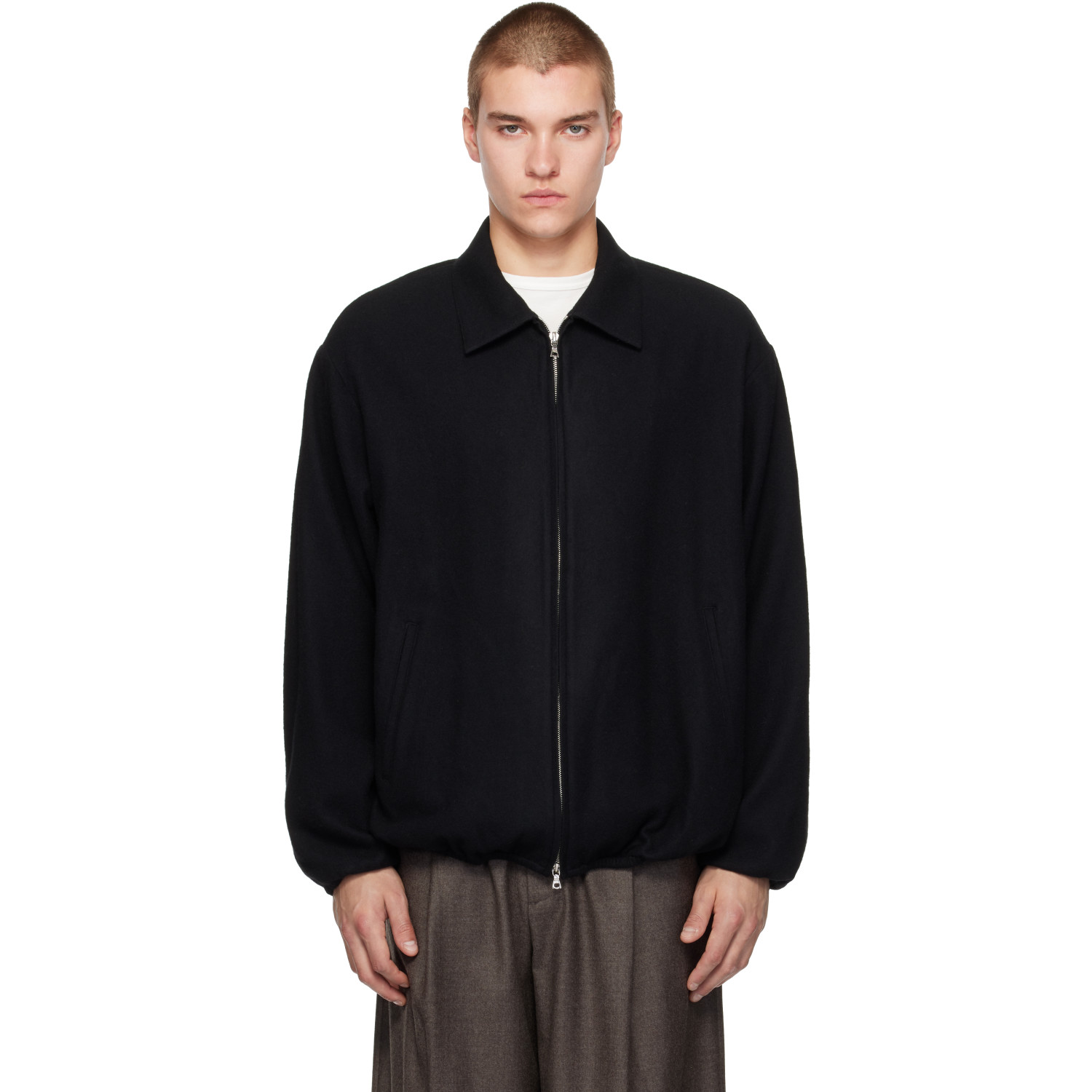 Ssstein Black Light Zip Jacket In Blue