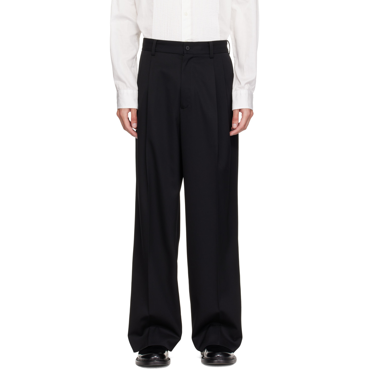 ssstein Black Long Wide Trousers