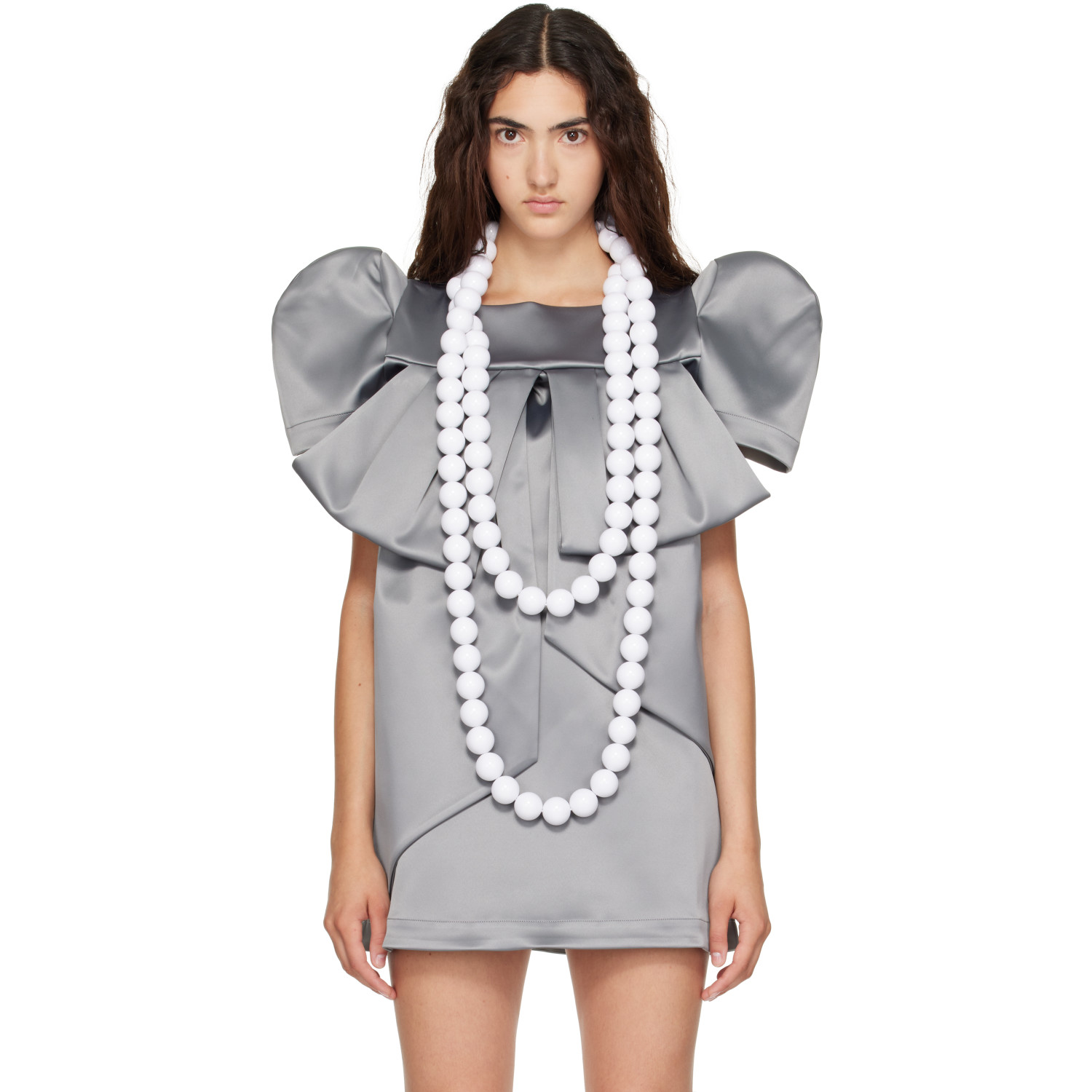 VAQUERA 'XL White Ball' Necklace