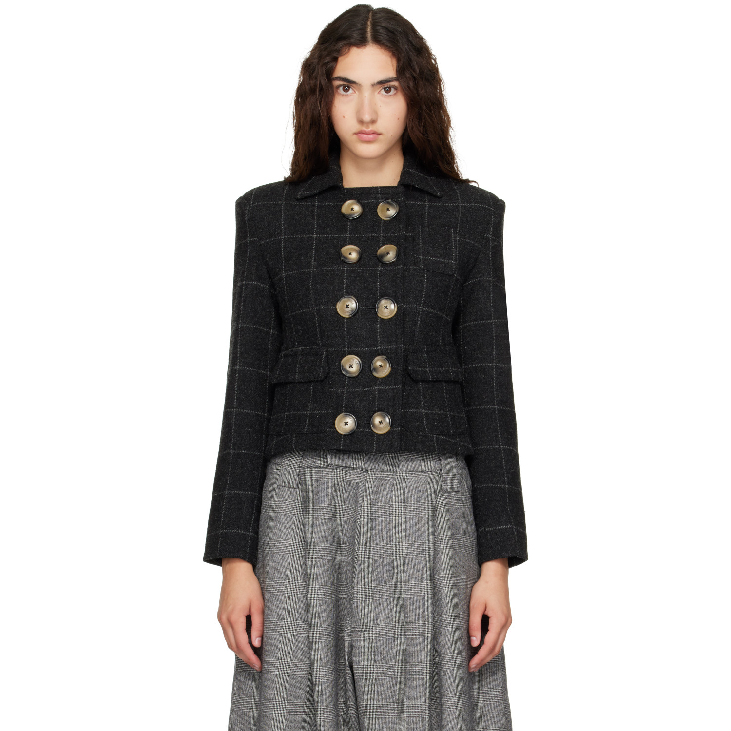 VAQUERA Black Melton Shrunken Blazer