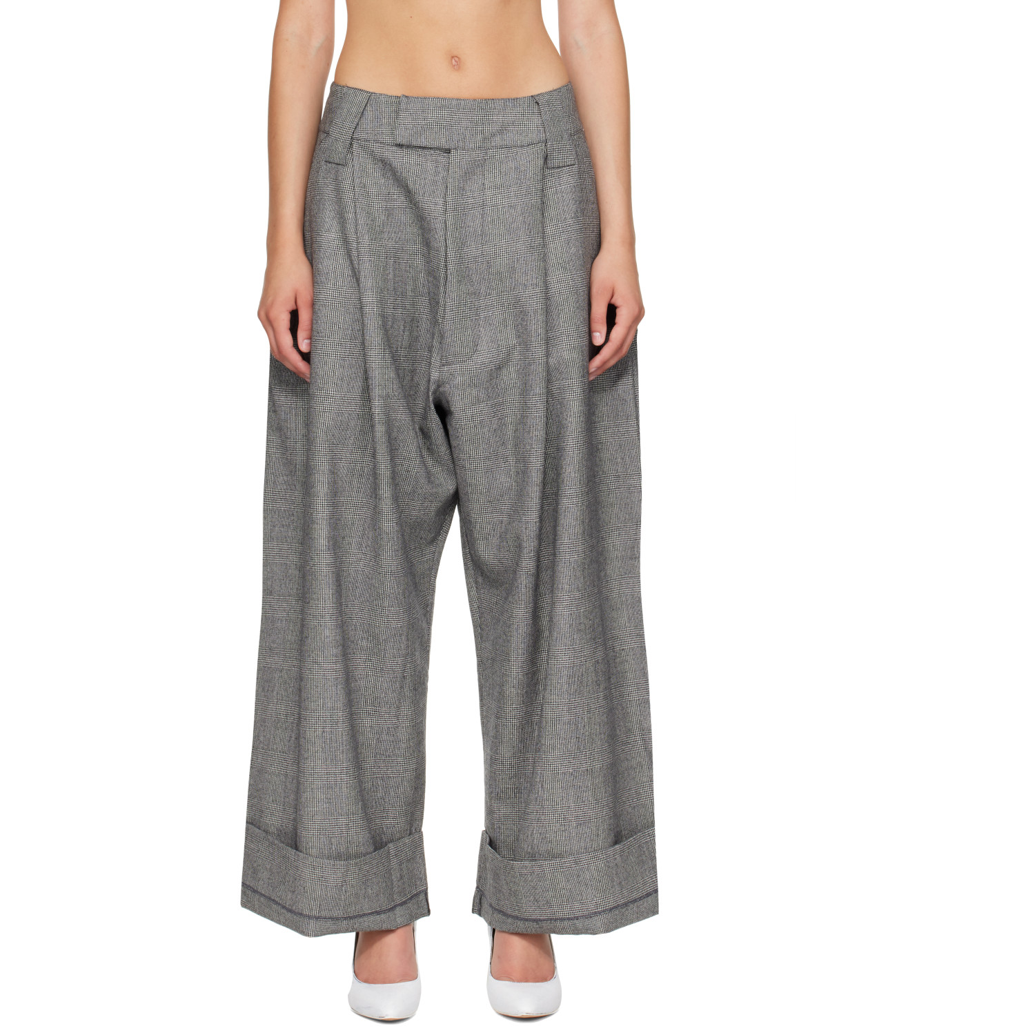 VAQUERA Gray Wool Baby Trousers