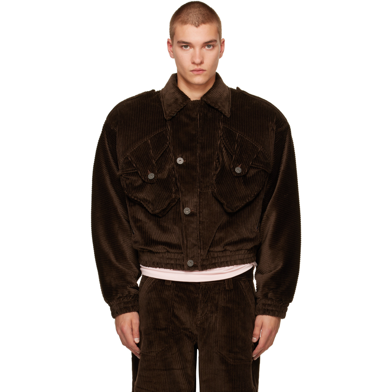 VAQUERA Brown Quilted Corduroy Jacket