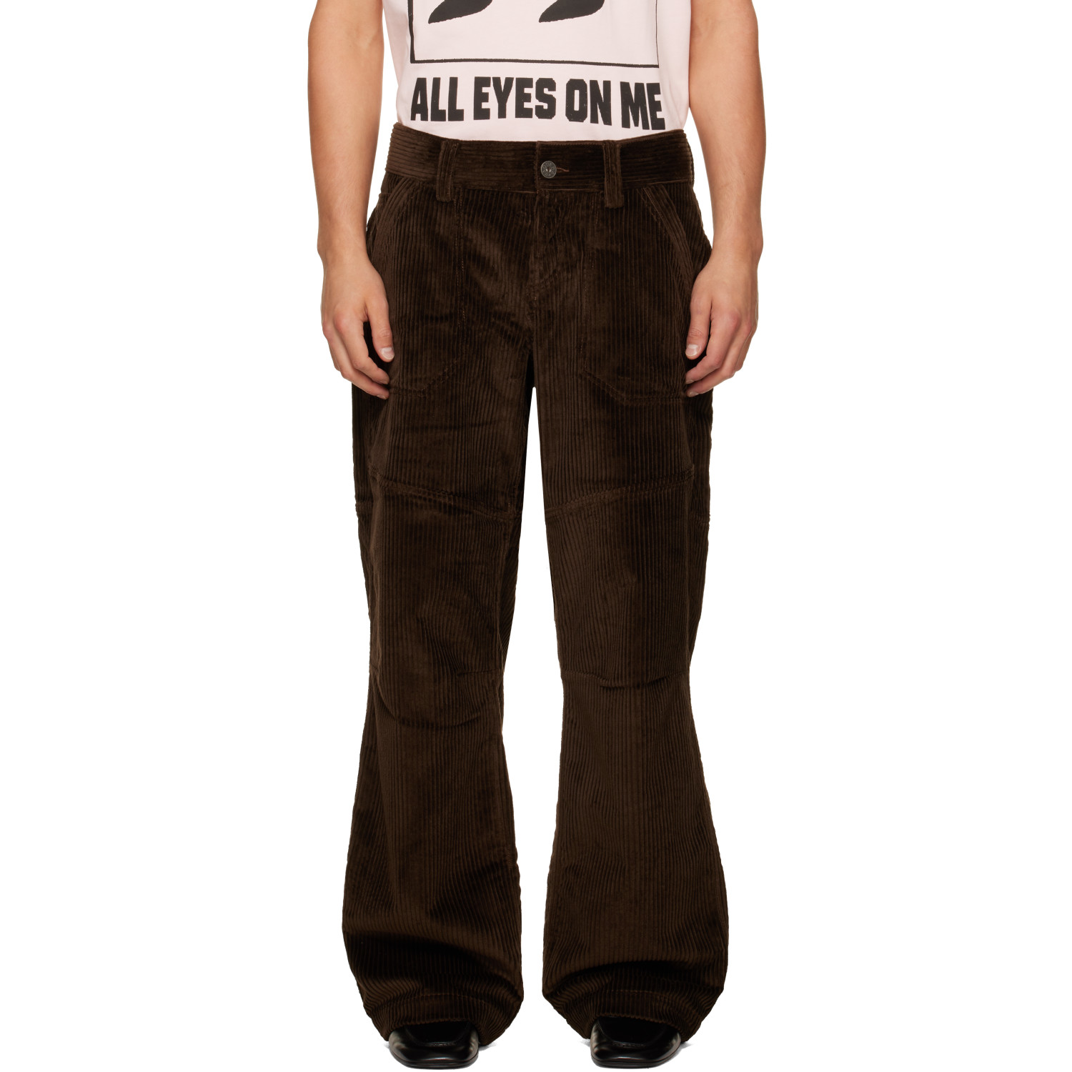 VAQUERA Brown Corduroy Wide Trousers