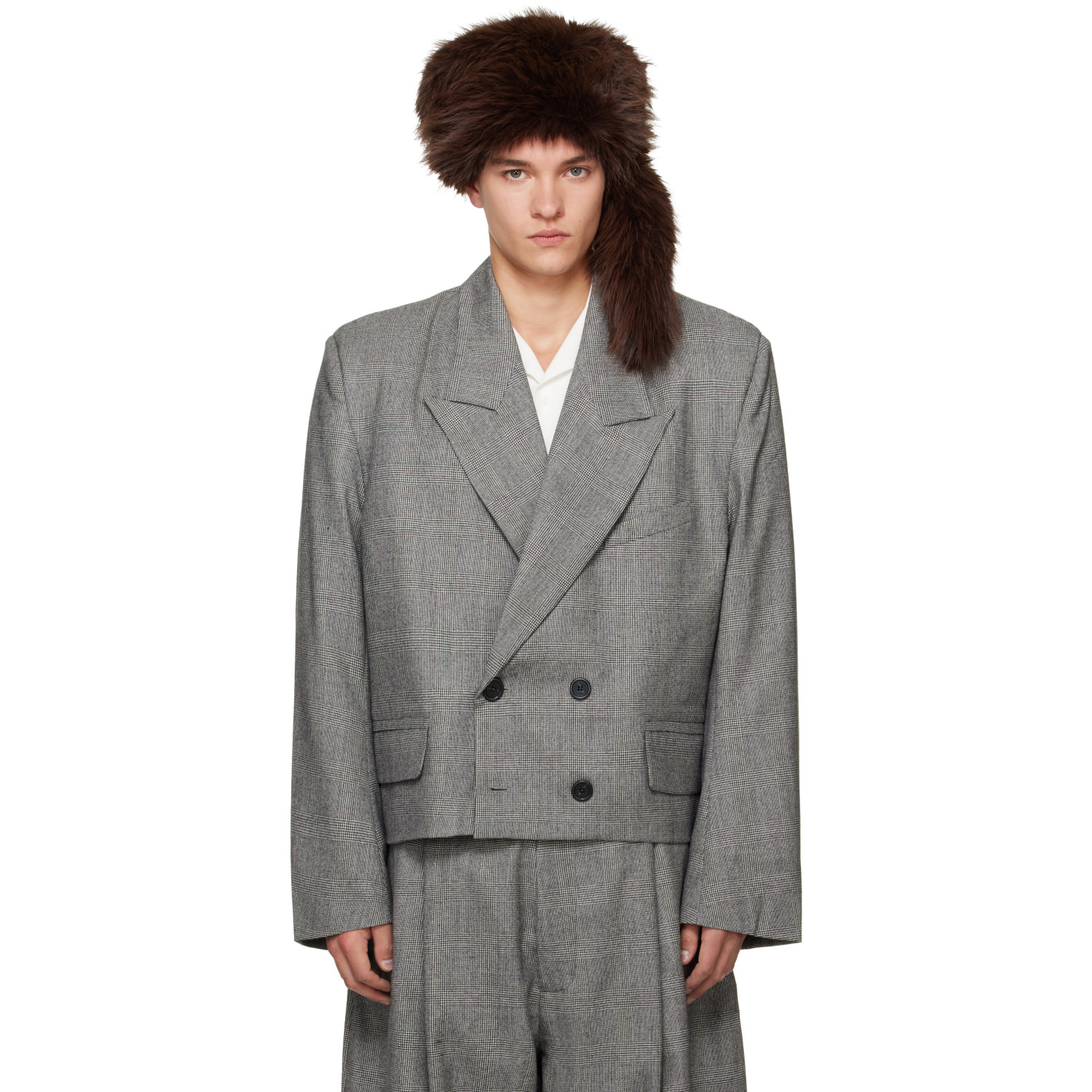 VAQUERA Gray Slouchy Blazer