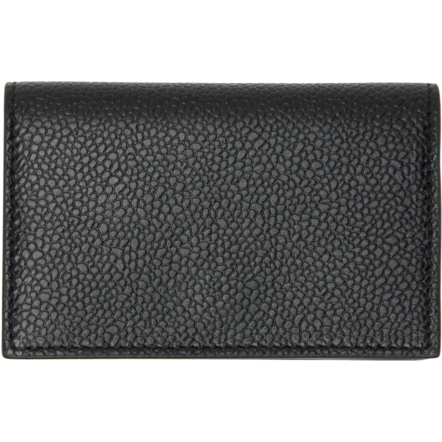Thom Browne Black Pebble Grain Business Card Holder