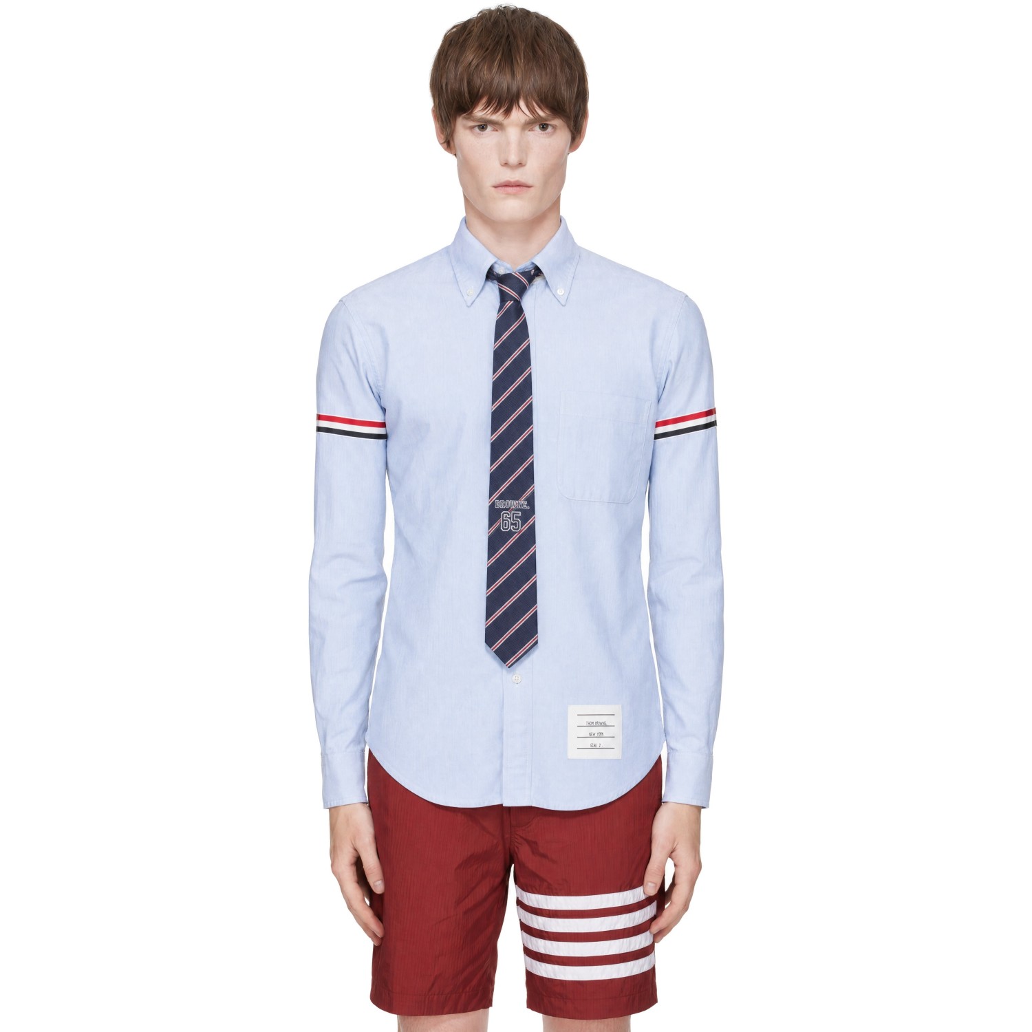 Thom Browne Blue Armband Oxford Shirt
