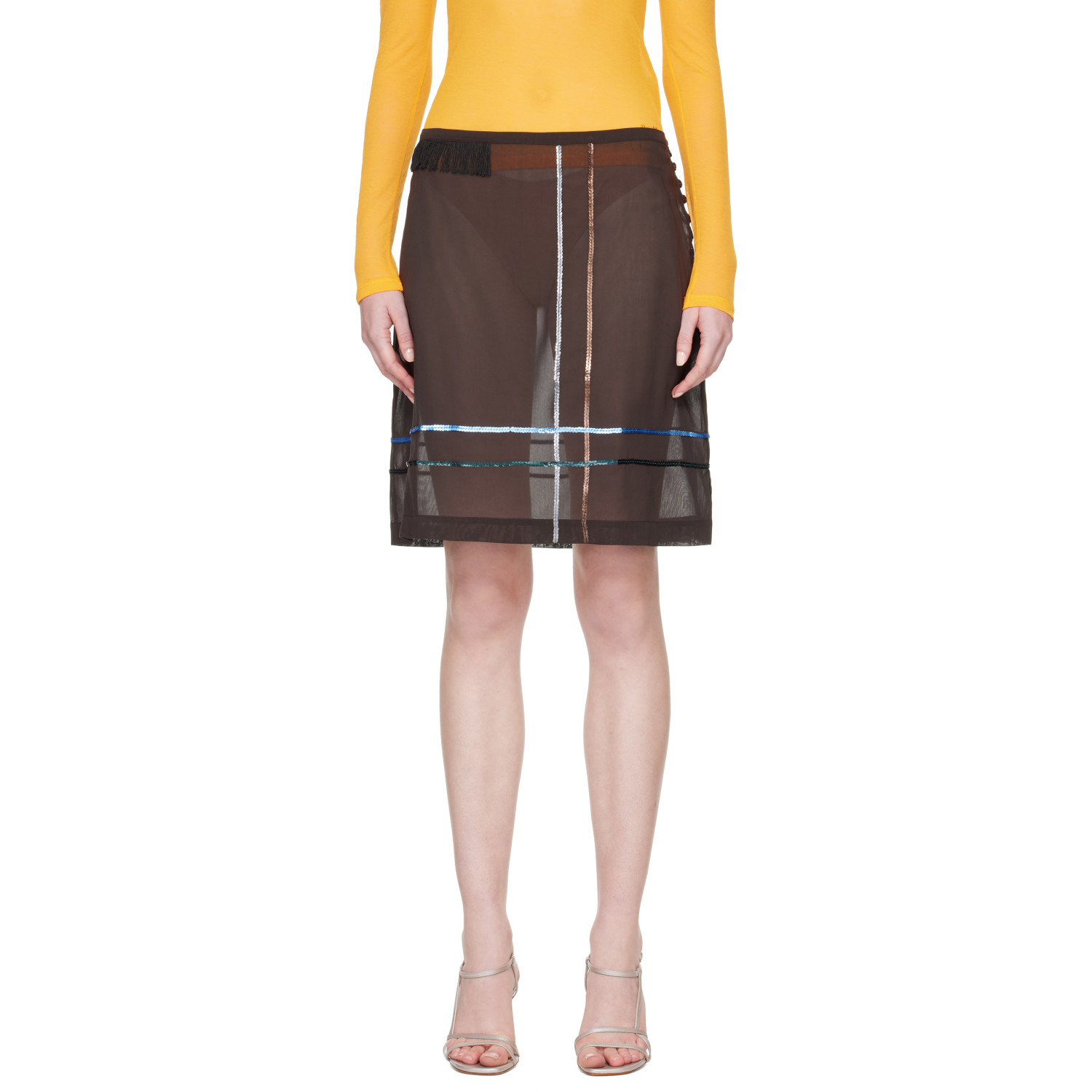 Paloma Wool Brown Meridiana Midi Skirt