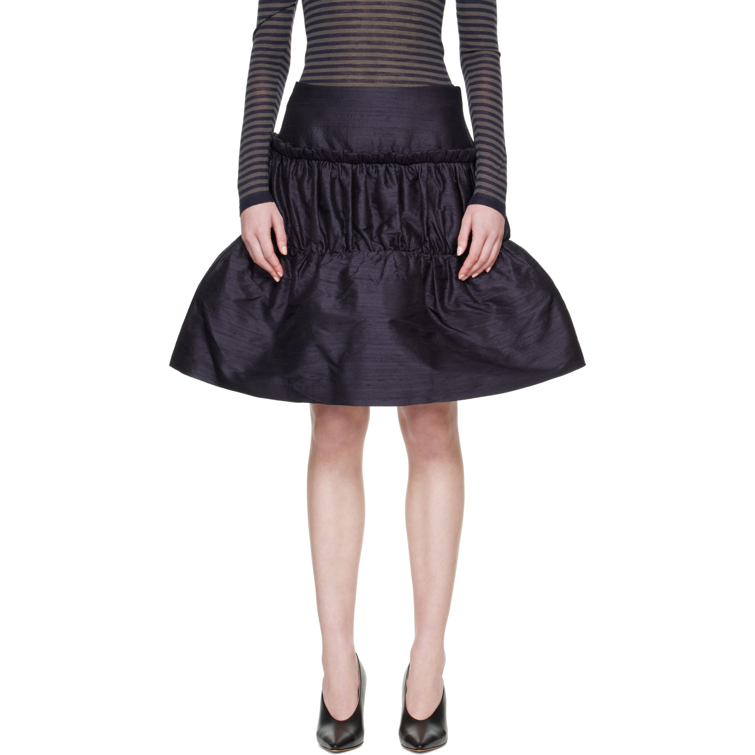 Paloma Wool SSENSE Exclusive Navy Goldin Midi Skirt