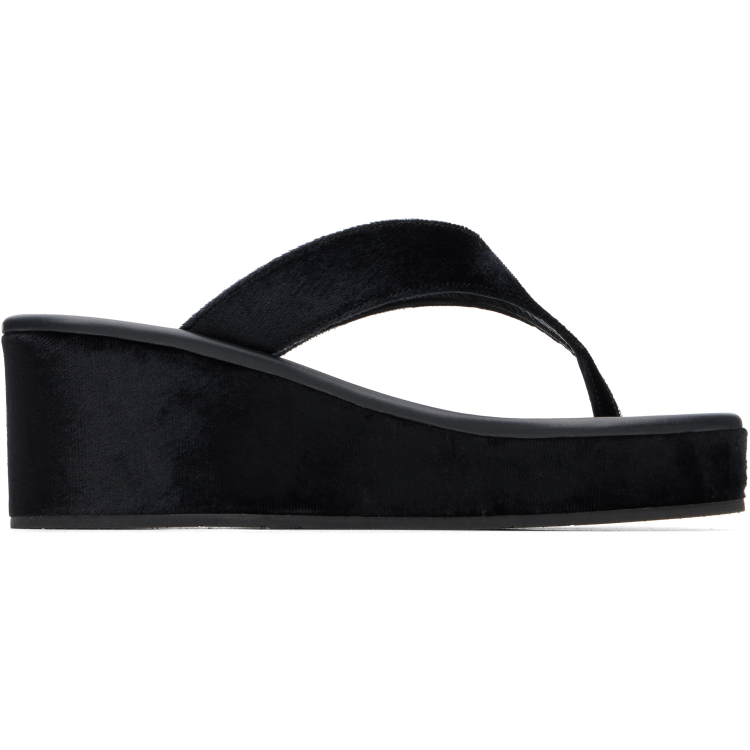 Ancient Greek Sandals Black Charys Low Wedge Heeled Sandals