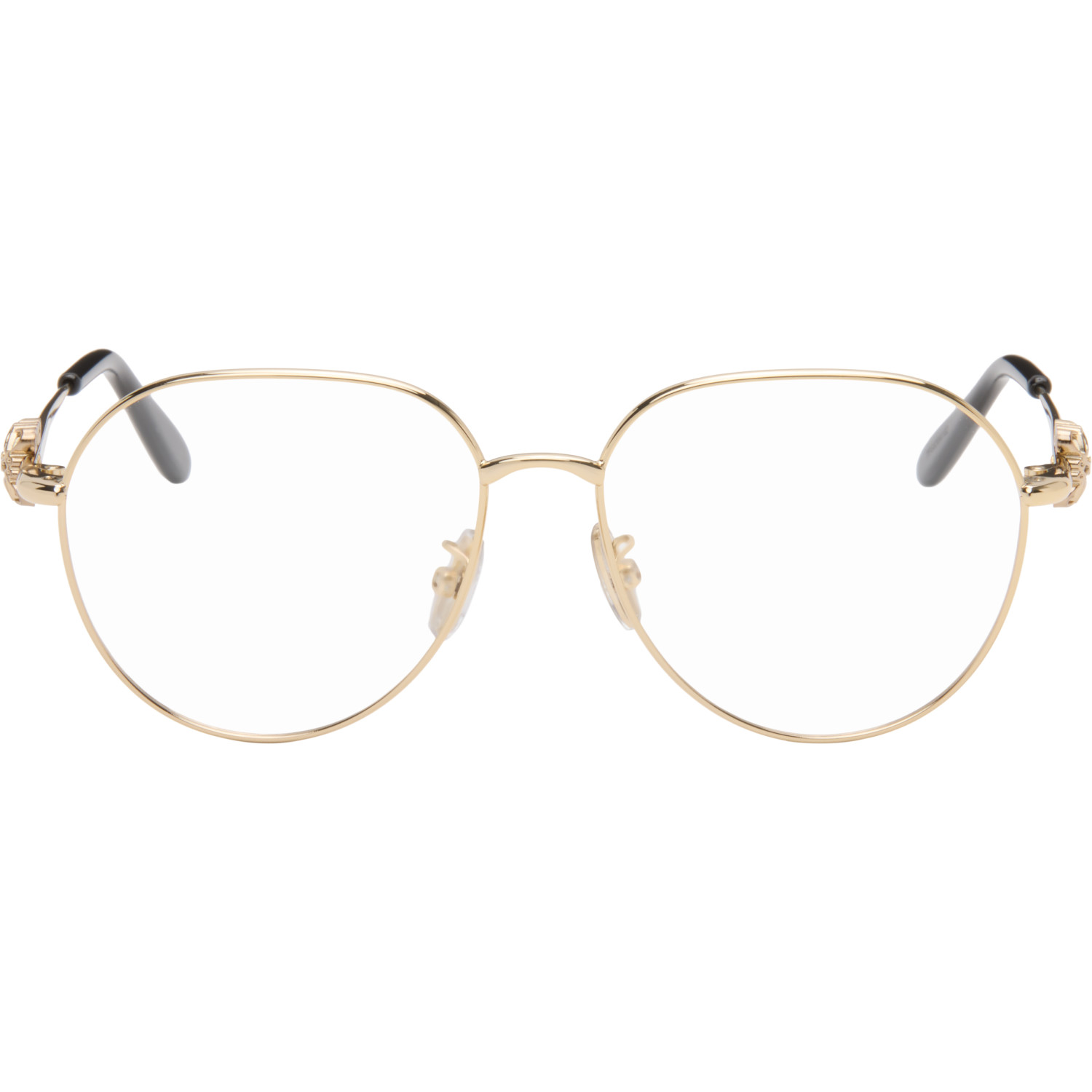 LOEWE Gold Anagram Aviator Glasses