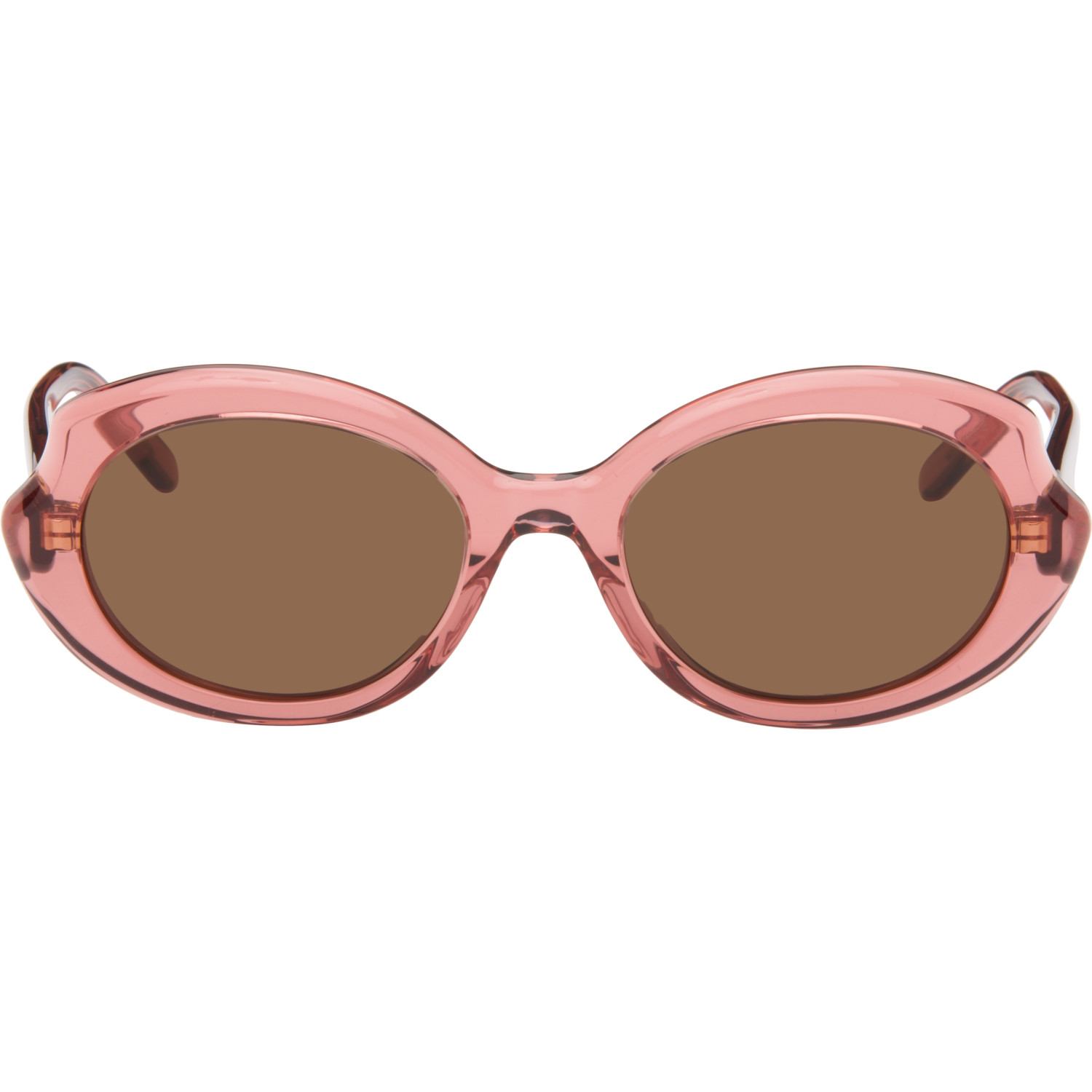 LOEWE Pink Mini Slim Oval Sunglasses