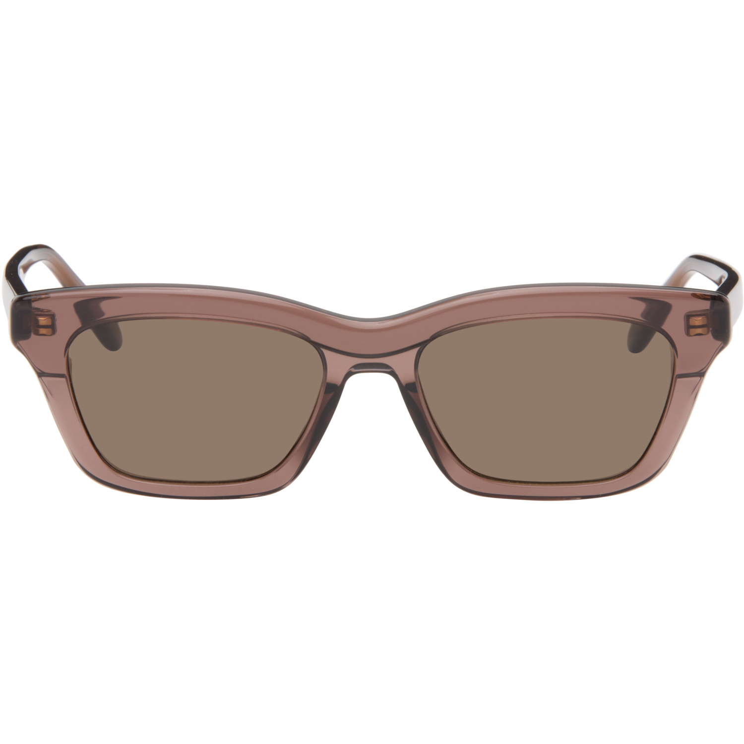 LOEWE Brown Slim Rectangle Sunglasses