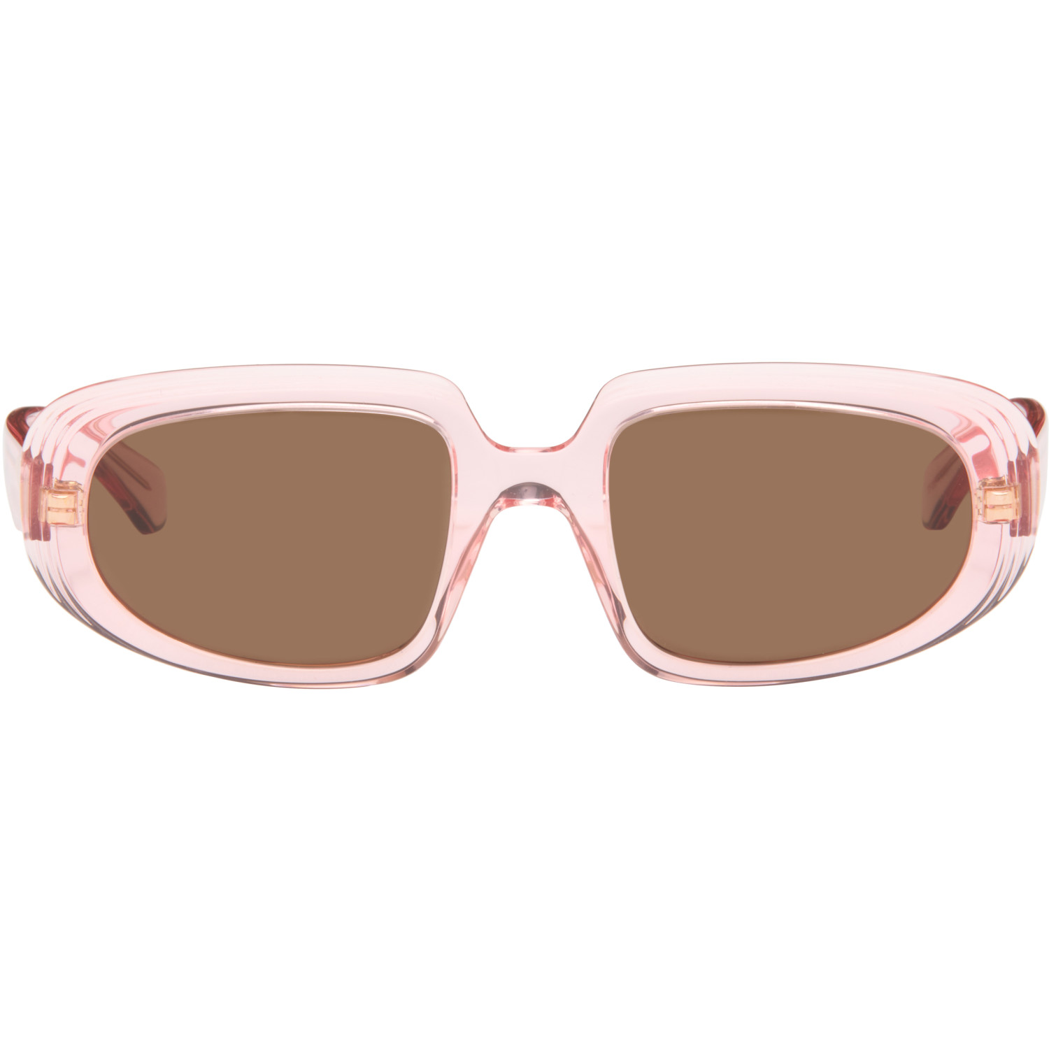LOEWE Pink Mini Anagram Steps Rectangular Sunglasses