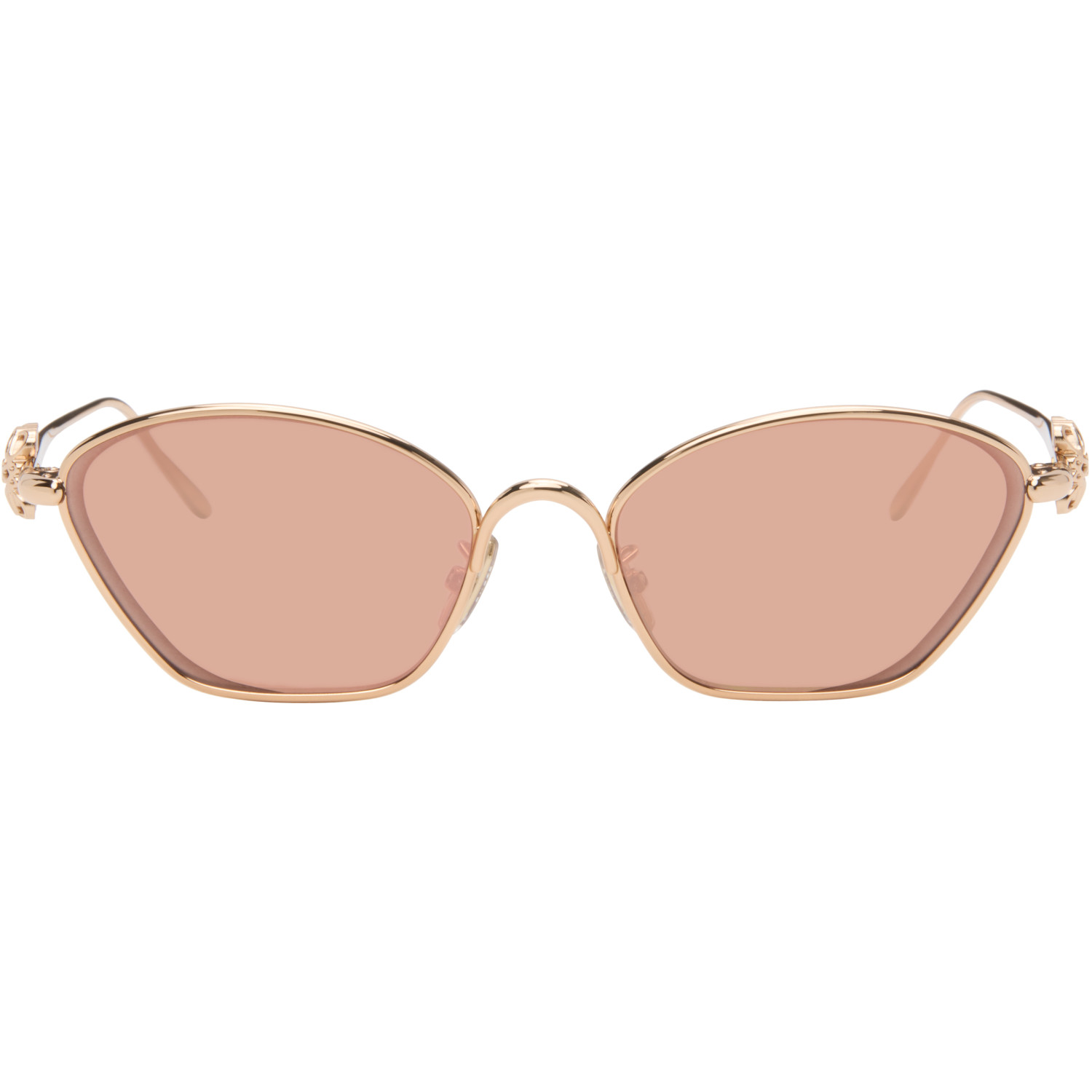 LOEWE Rose Gold Anagram Cat-Eye Sunglasses