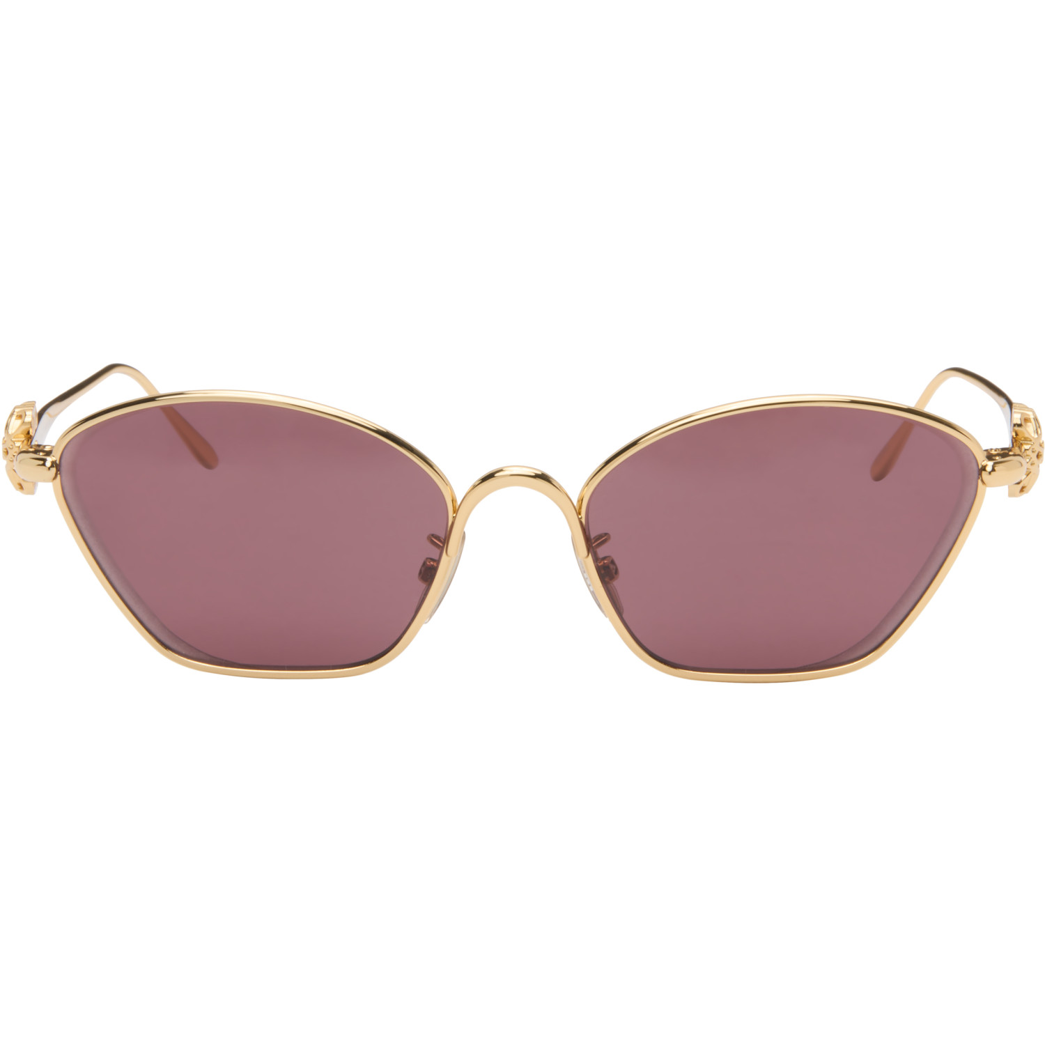 LOEWE Gold Hexagonal Anagram Sunglasses