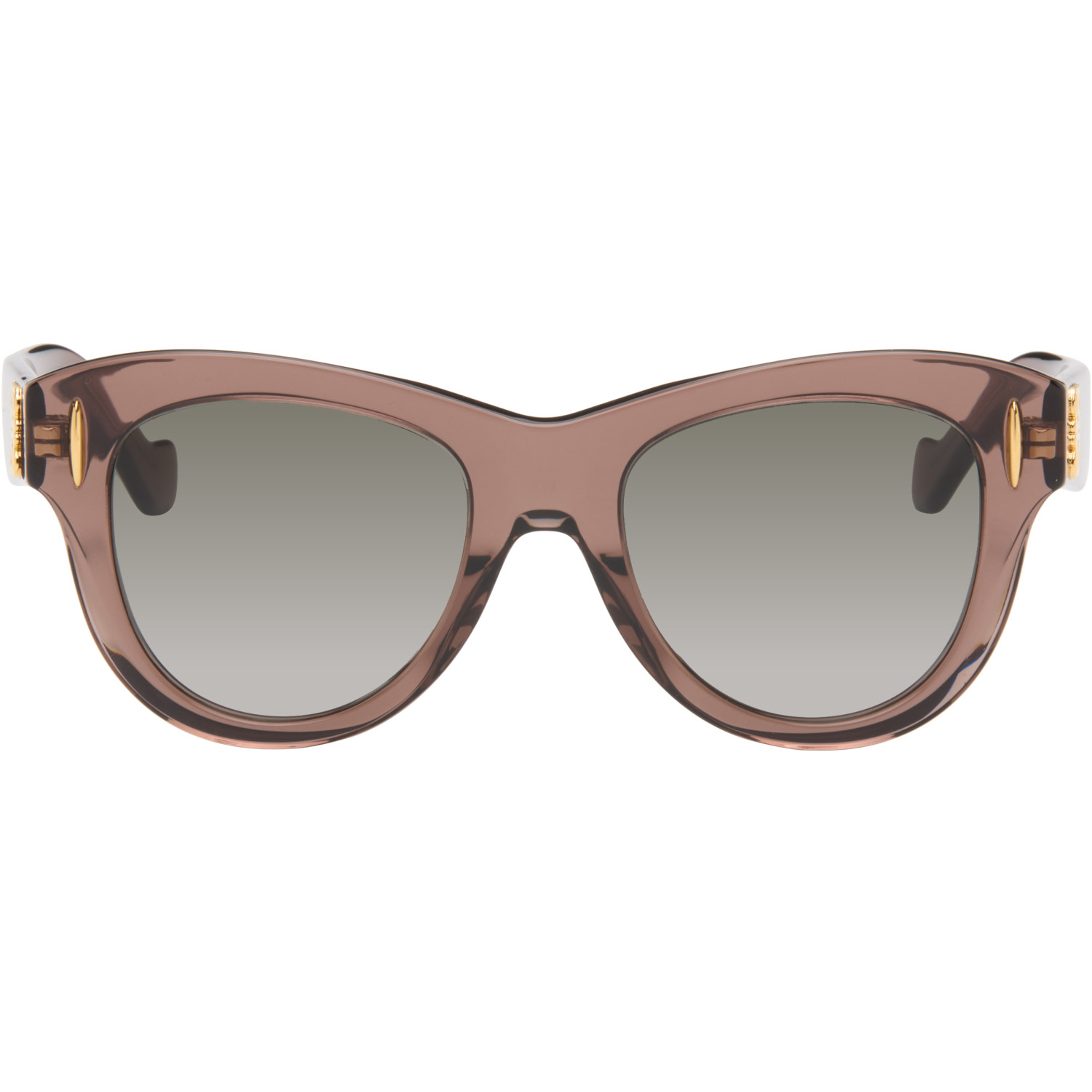LOEWE Brown Anagram Round Sunglasses
