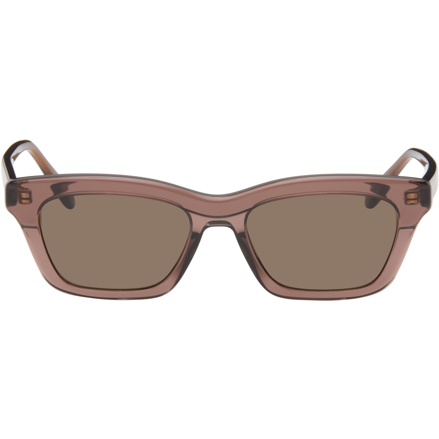 LOEWE Brown Slim Rectangle Sunglasses