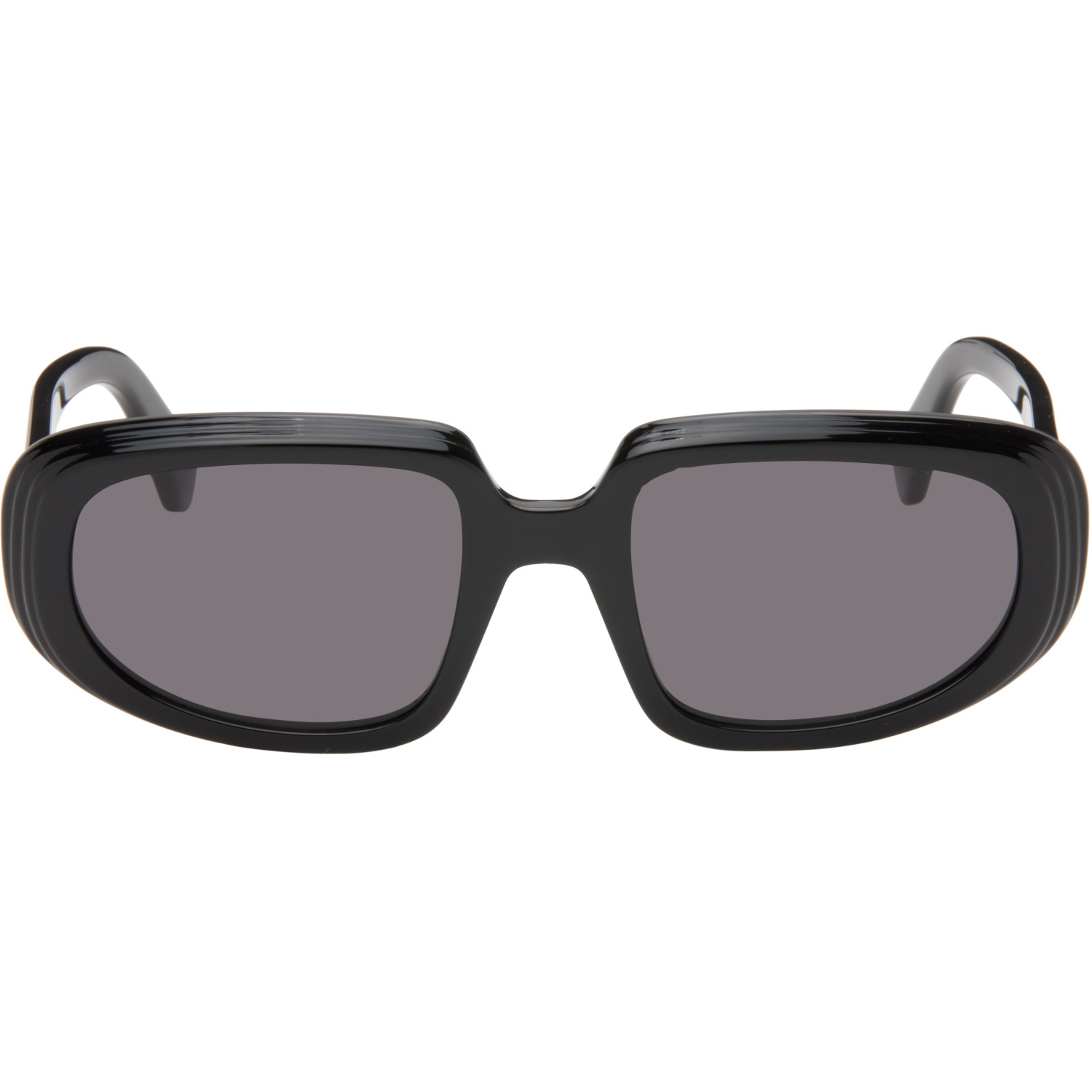 LOEWE Black Mini Anagram Steps Rectangle Sunglasses