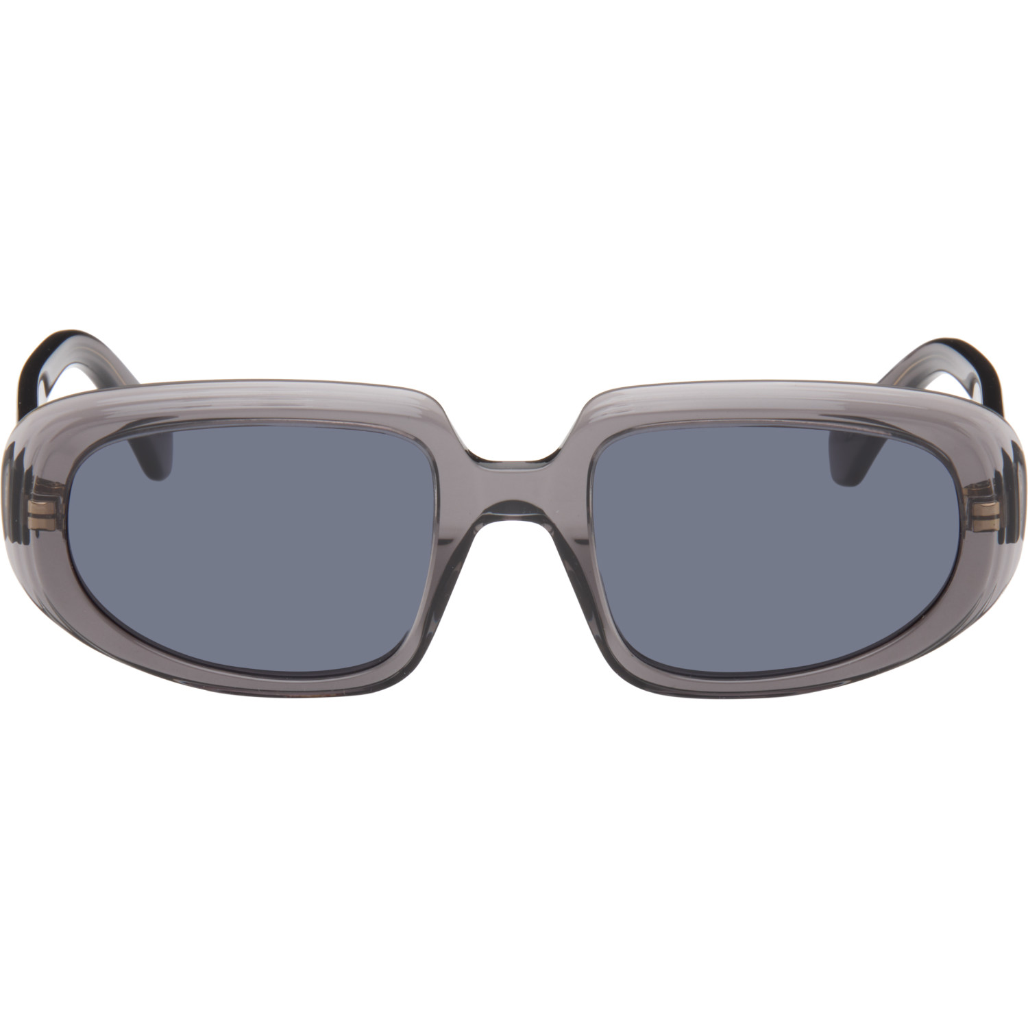 LOEWE Gray Rectangular Anagram Sunglasses