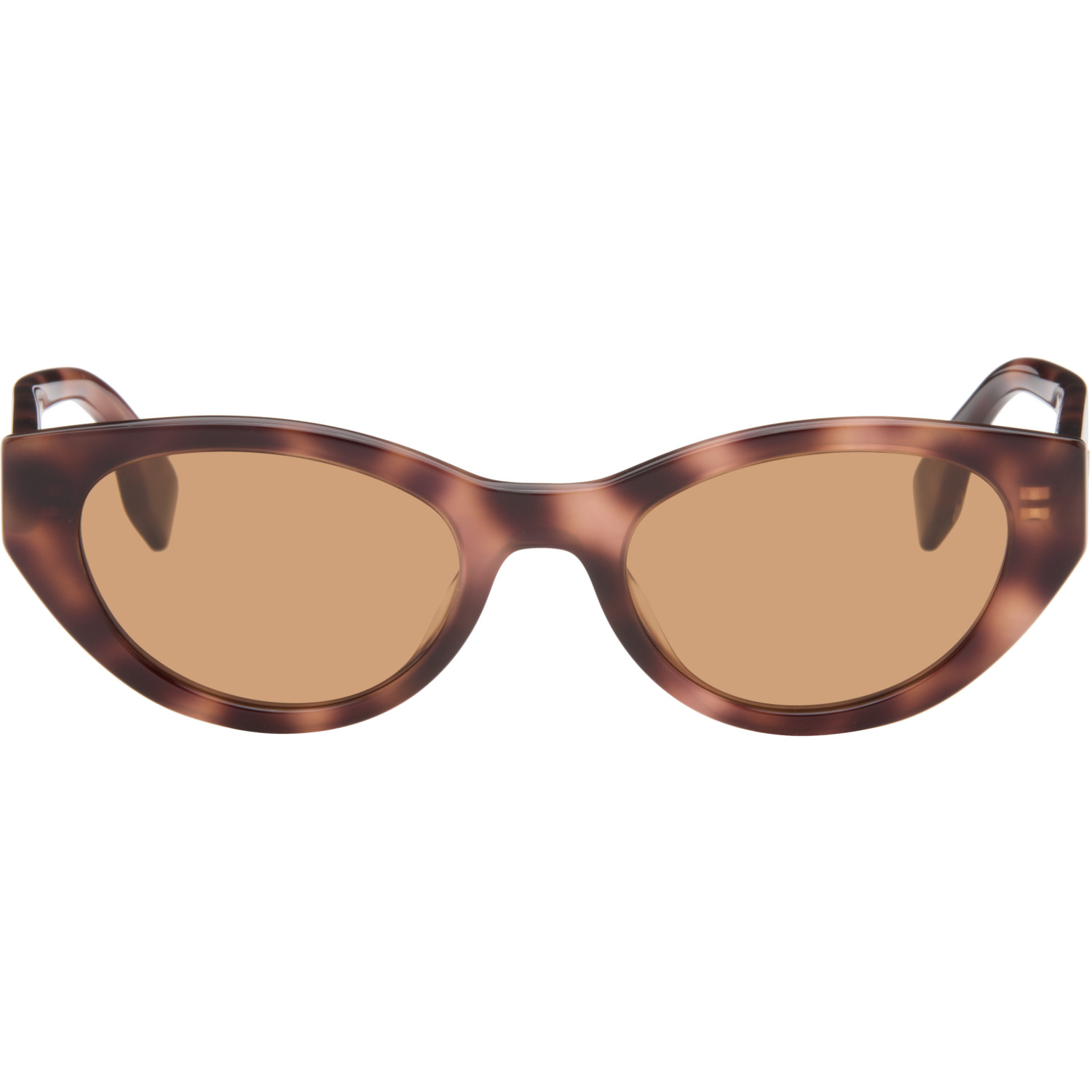 Fendi Brown Lettering Cat-Eye Sunglasses