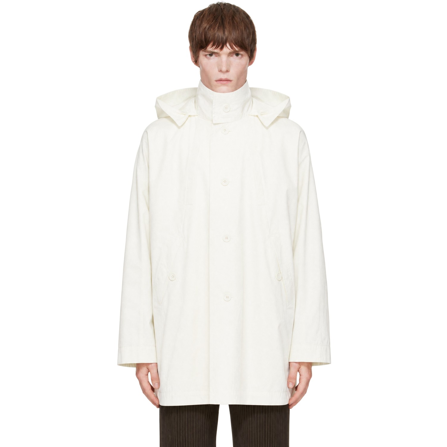 HOMME PLISSÉ ISSEY MIYAKE Off-White October Split Blouson Jacket