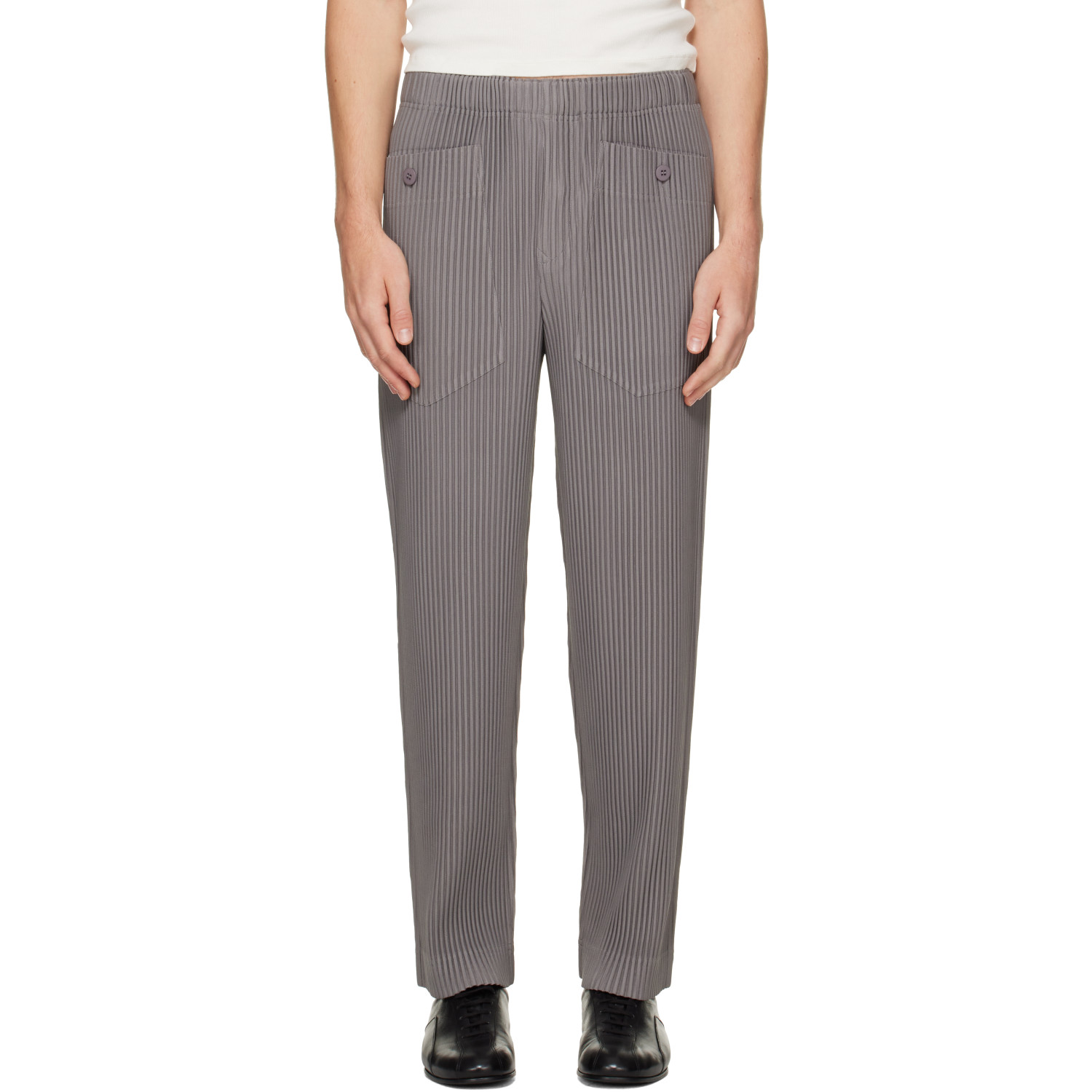 HOMME PLISSÉ ISSEY MIYAKE Gray Monthly Colors October Trousers