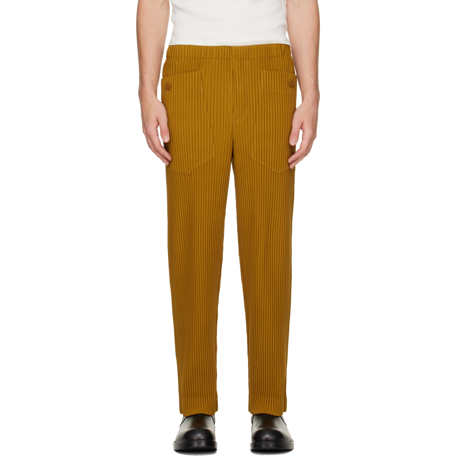 HOMME PLISSÉ ISSEY MIYAKE Yellow Monthly Colors October Trousers