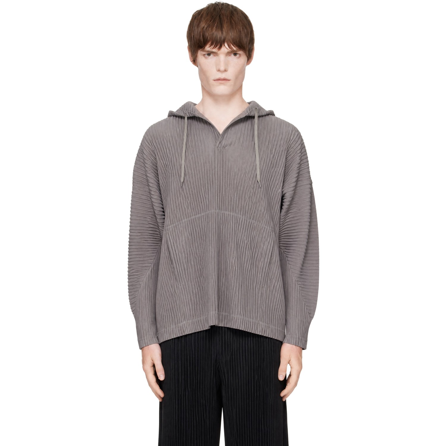 HOMME PLISSÉ ISSEY MIYAKE Gray Monthly Colors October Hoodie